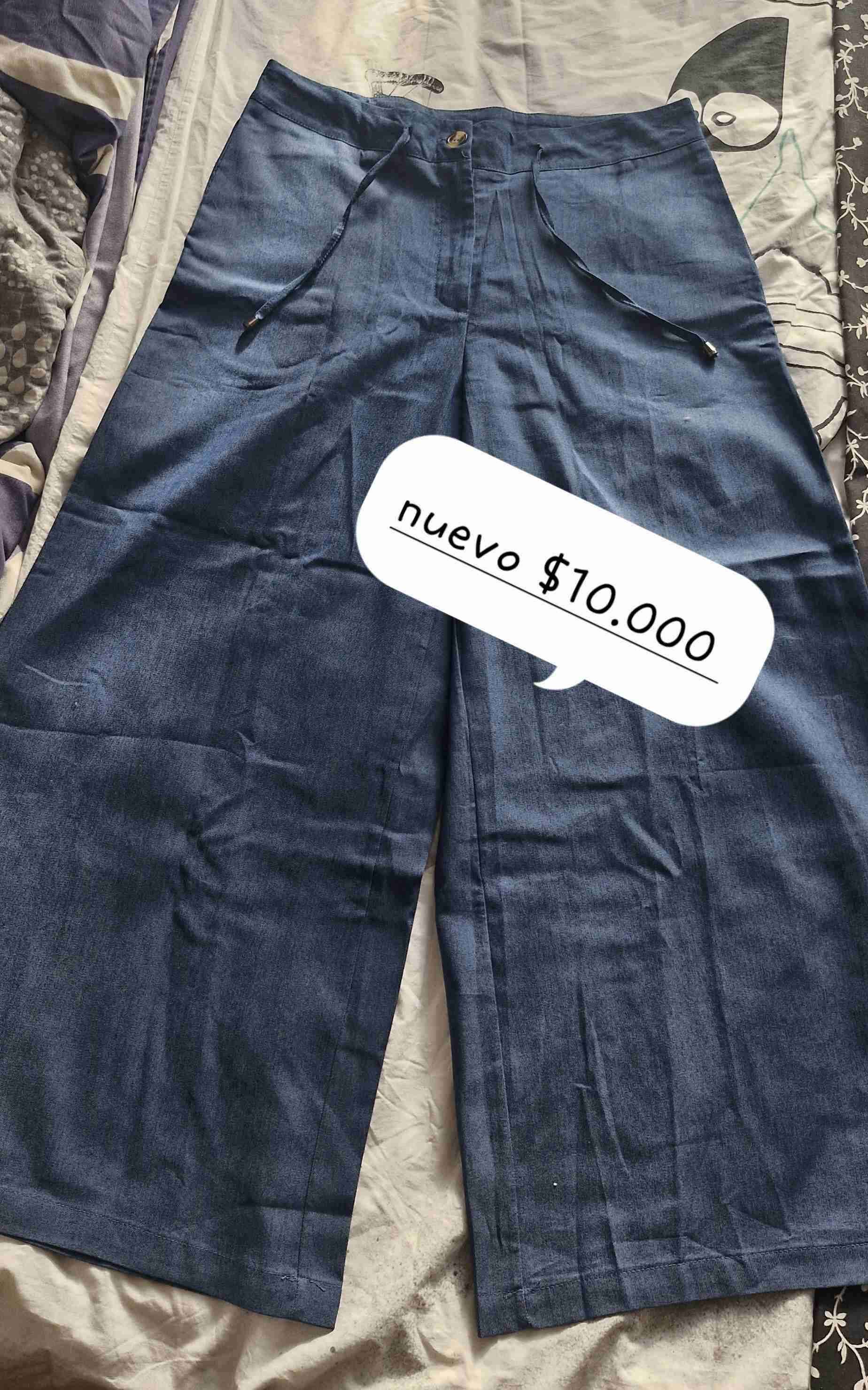 Pantalones anchos azul - miniatura 1