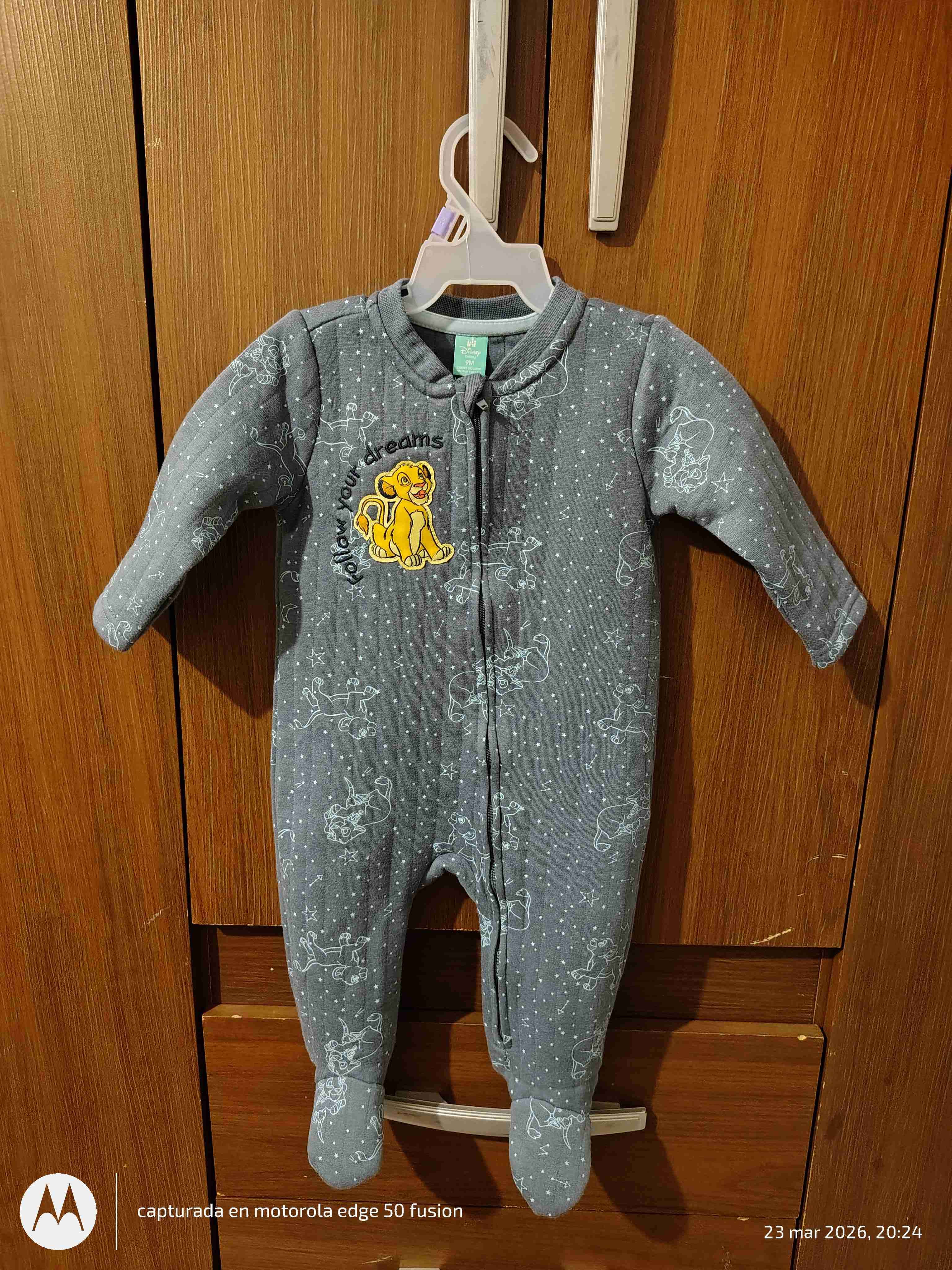 Pijama bebé gris El Rey León - miniatura 1