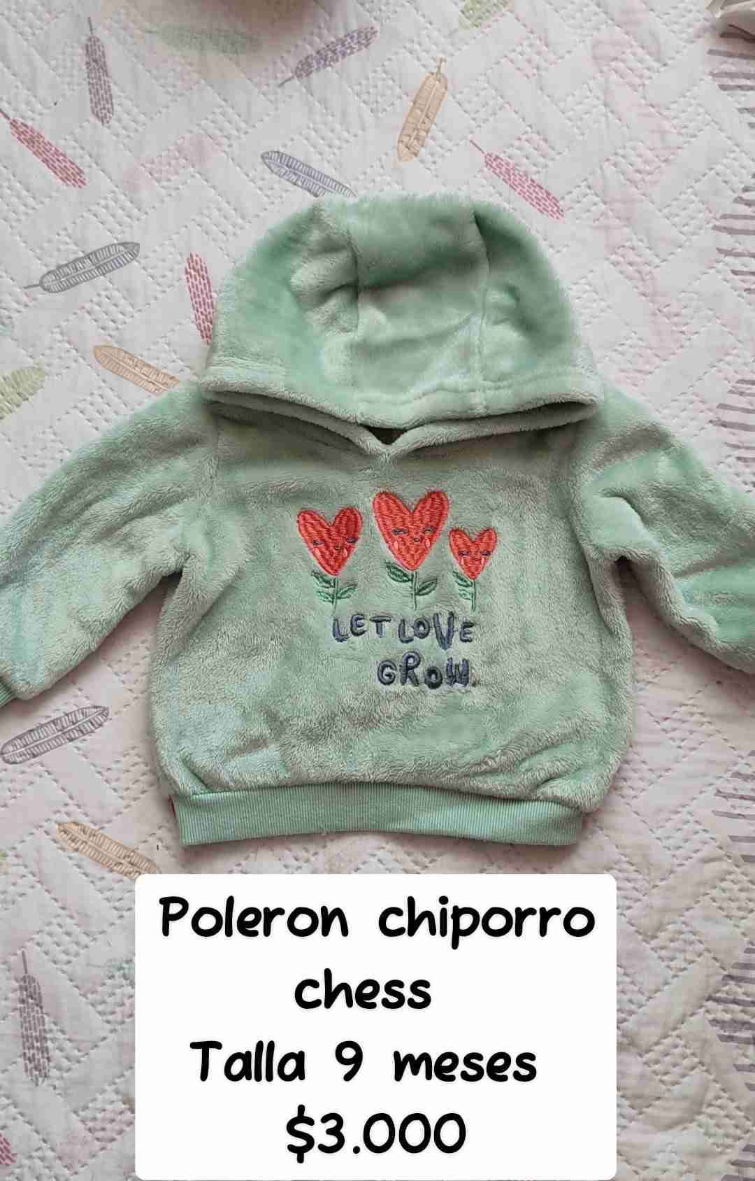 Polerón chiporro verde bebé