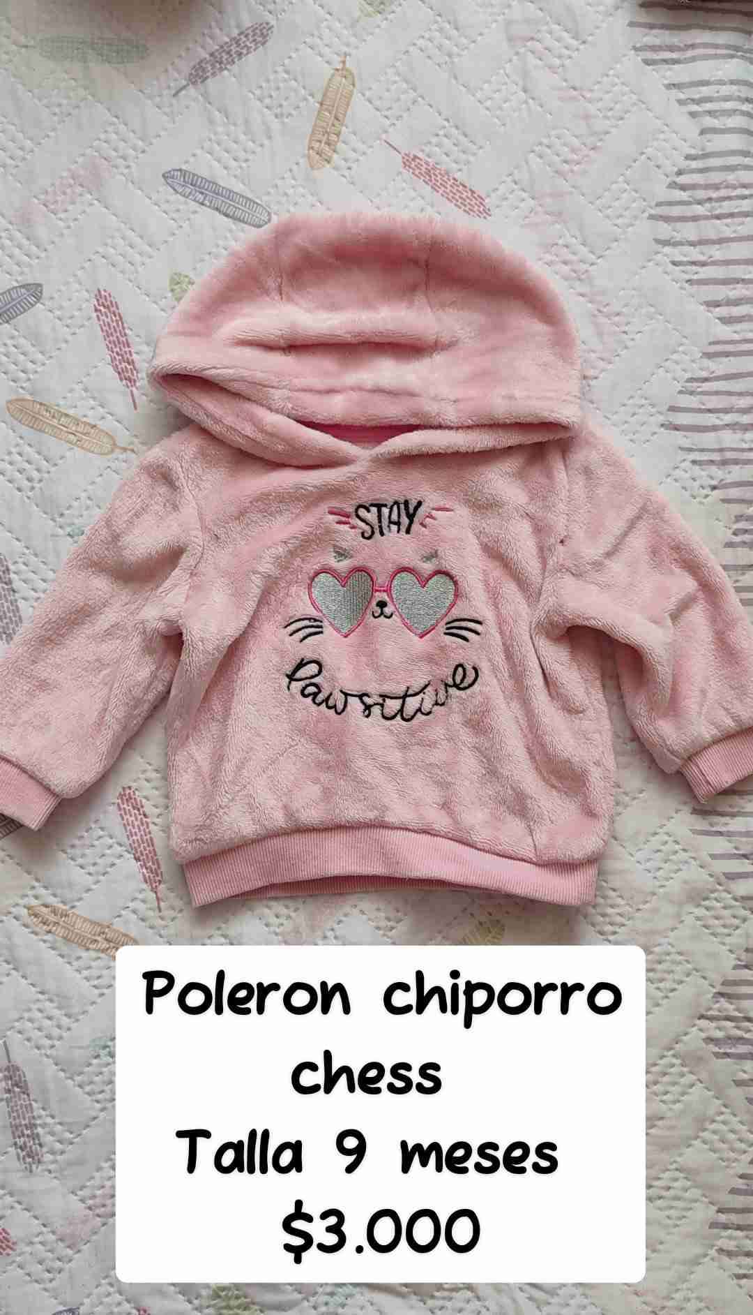 Polerón chiporro rosa infantil