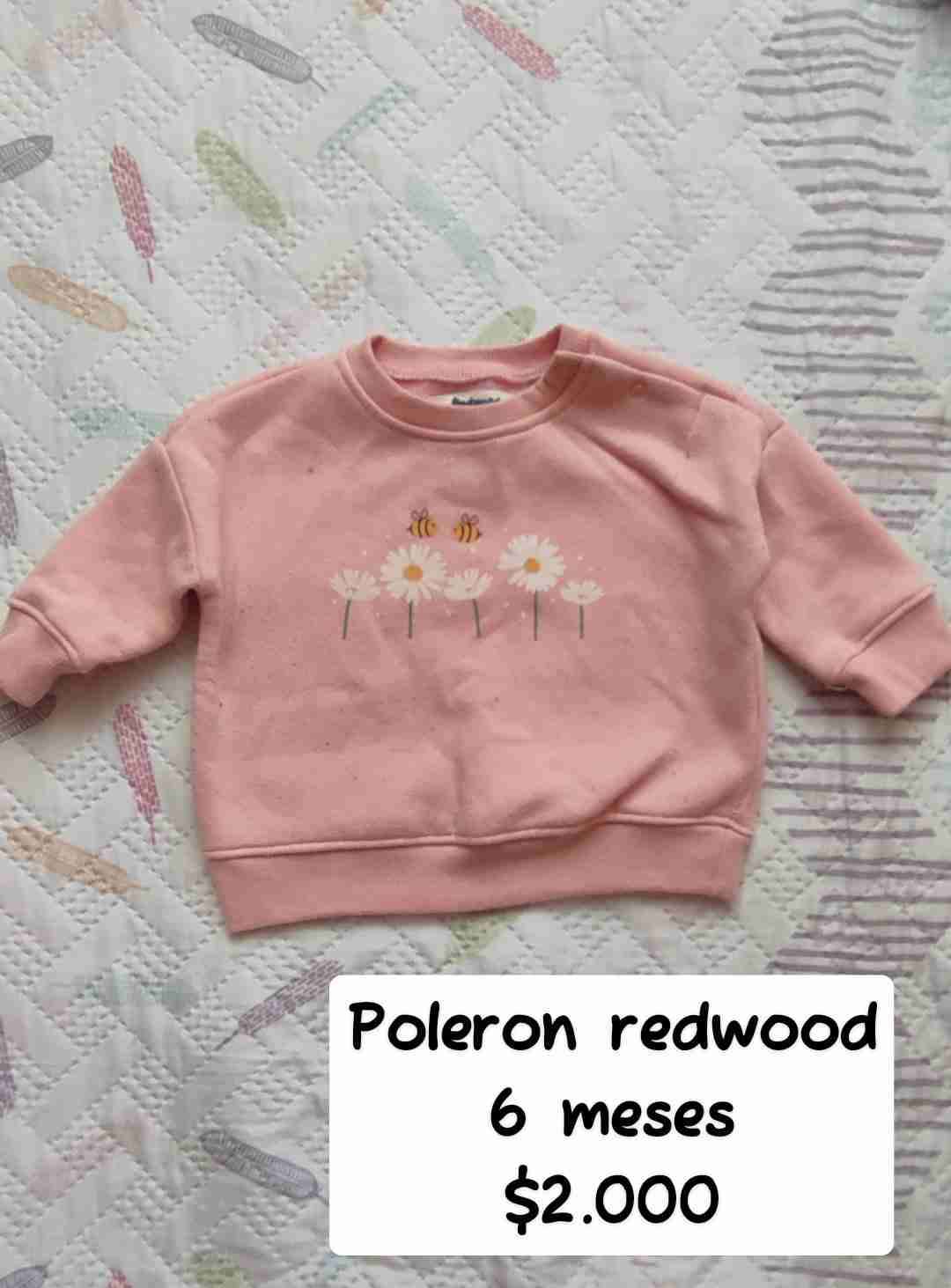 Polerón rosa bebé con estampado