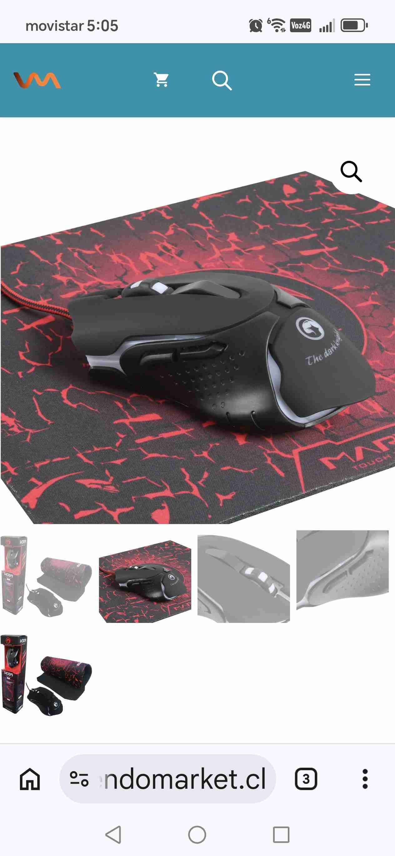 Mouse gaming con alfombrilla - 1
