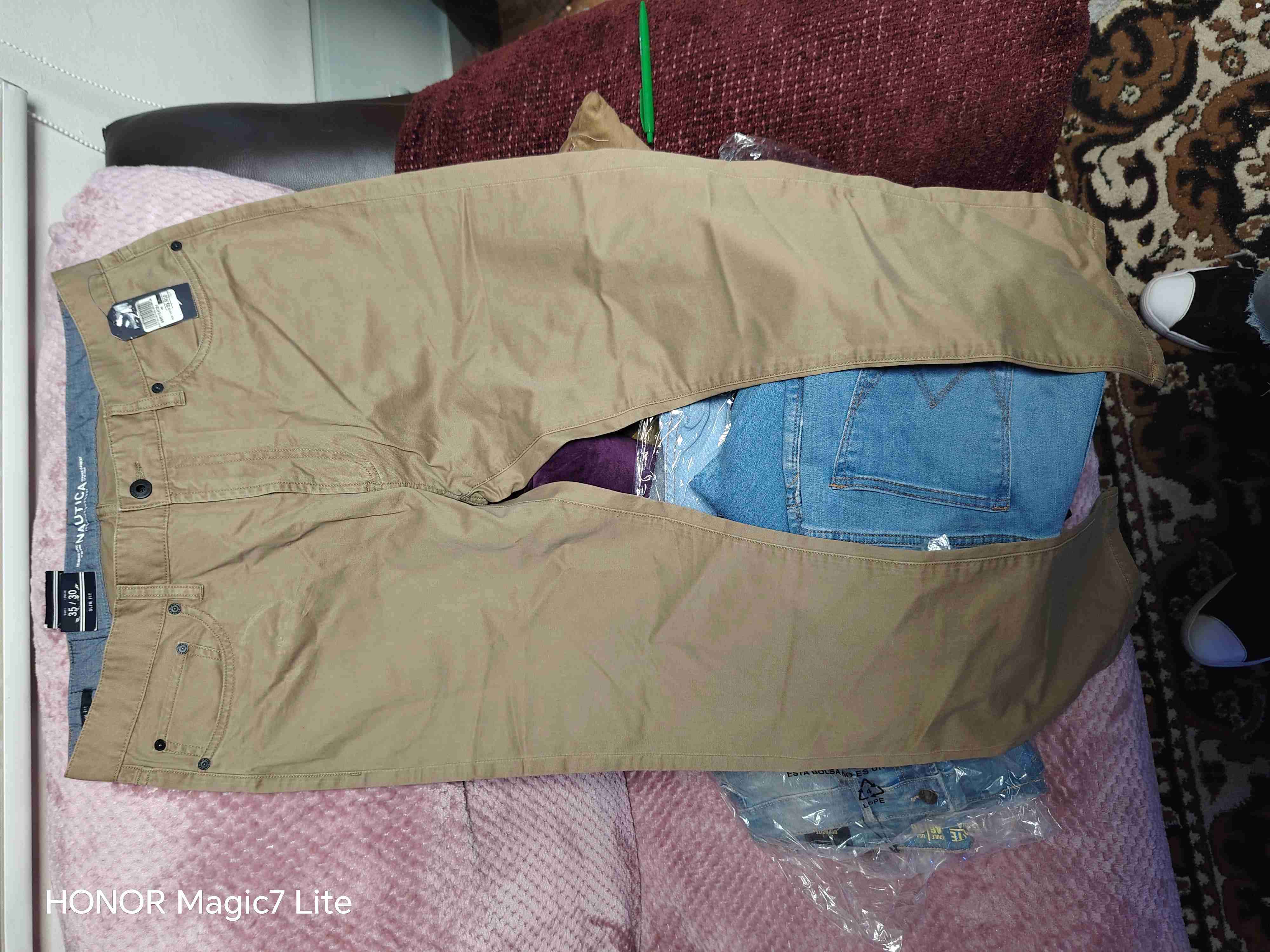 Pantalón chino beige Nautica - miniatura 1