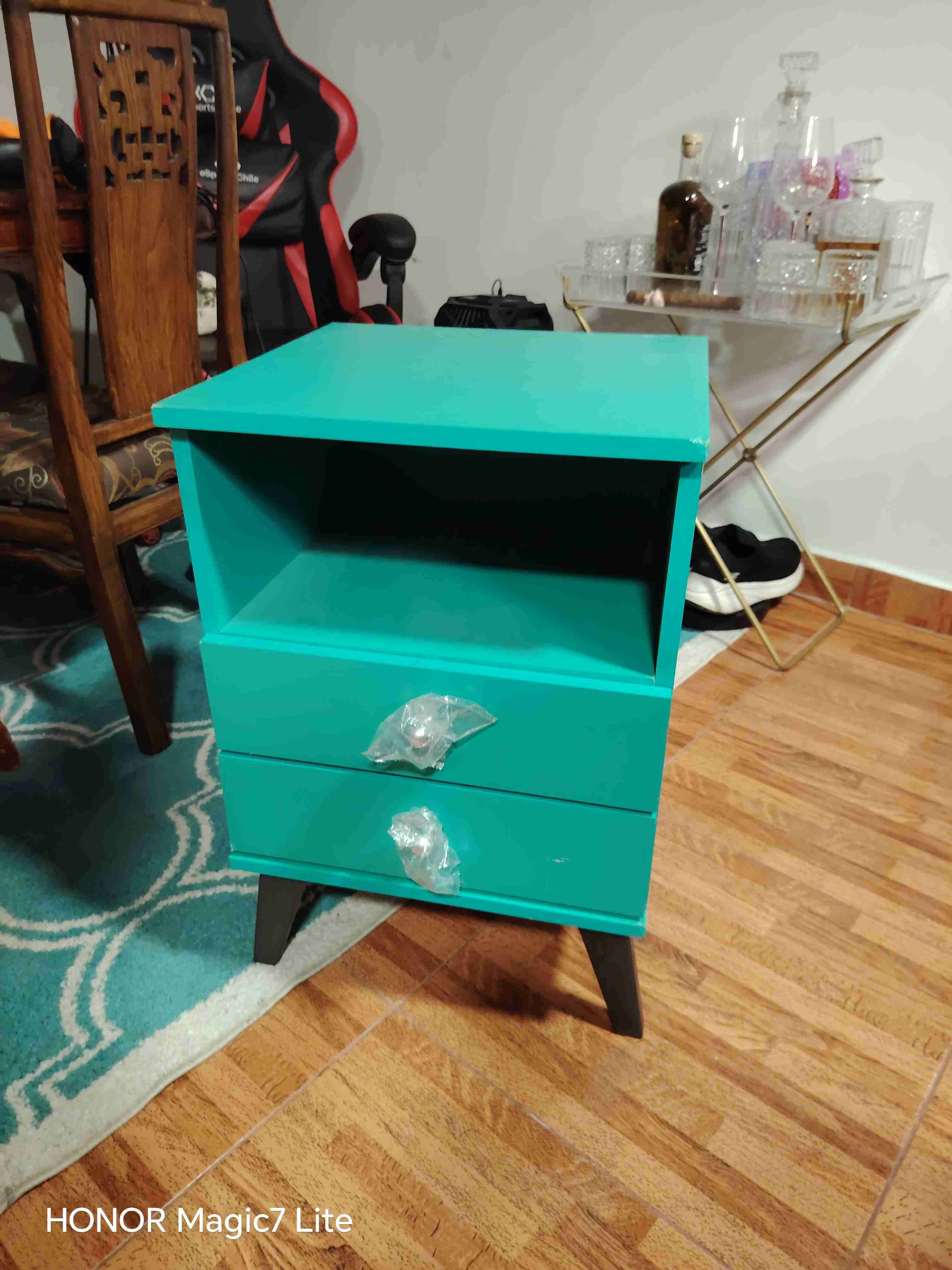 Velador turquesa moderno