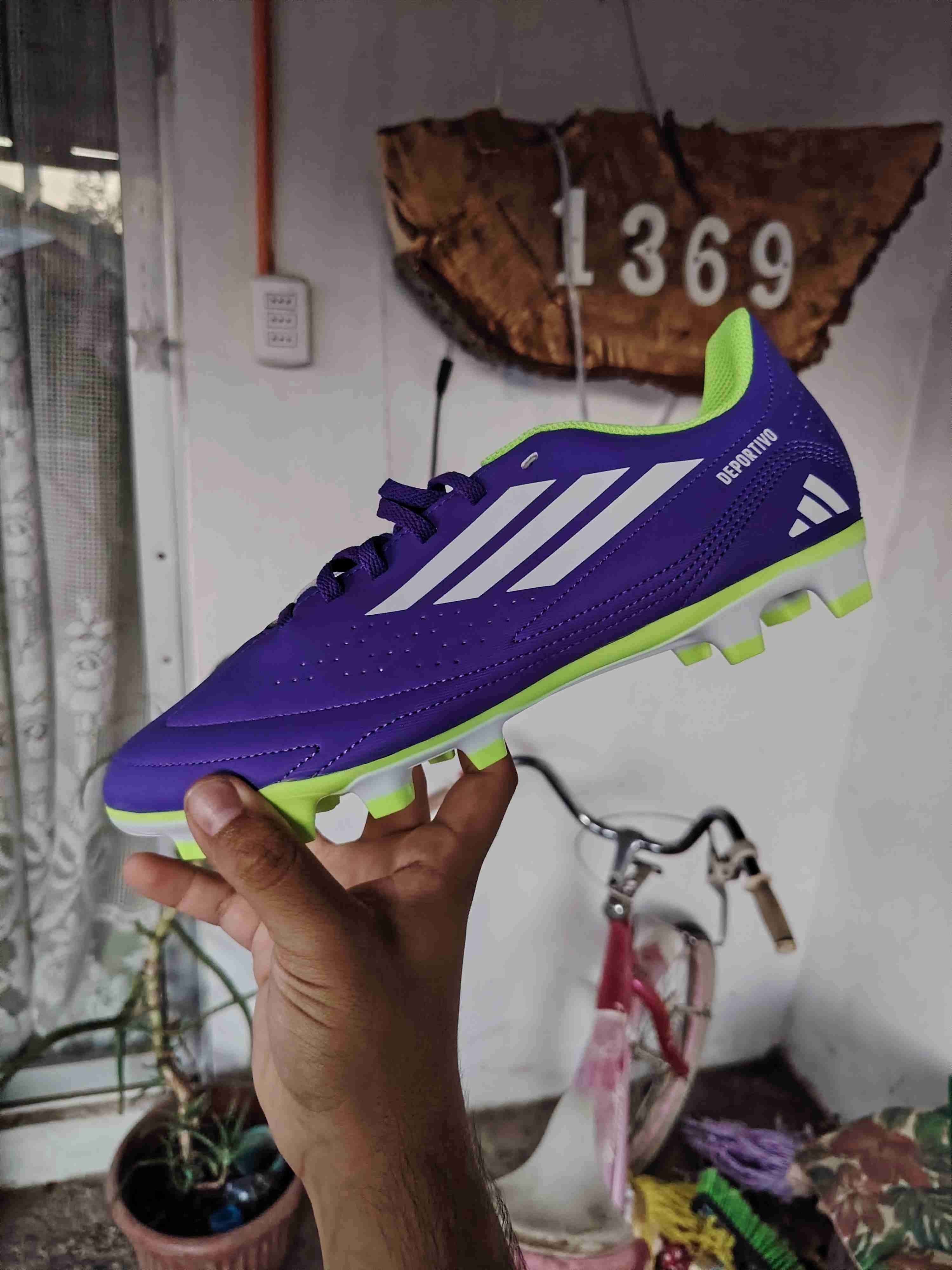 Zapatillas de fútbol moradas - miniatura 6