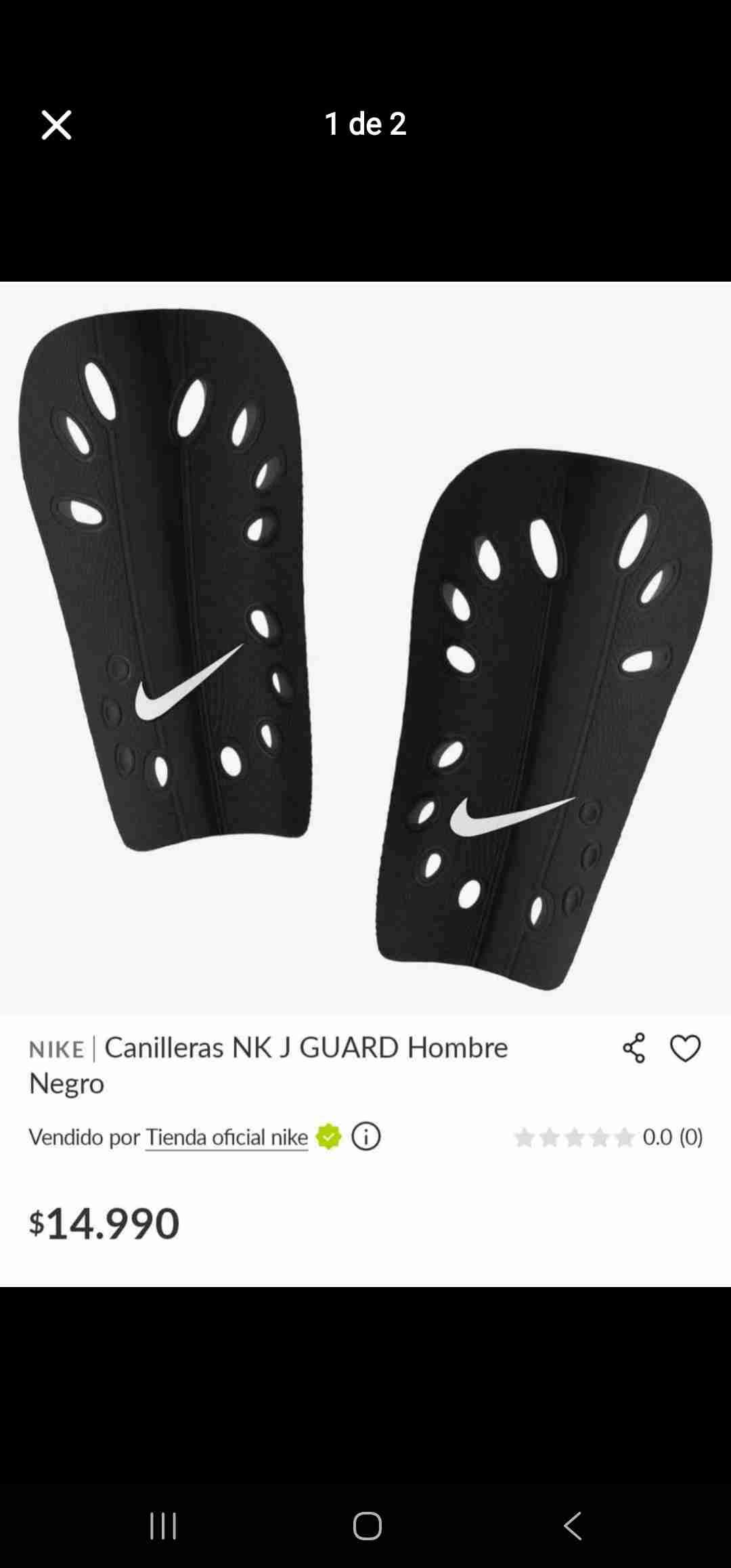 Canilleras Nike J Guard negras