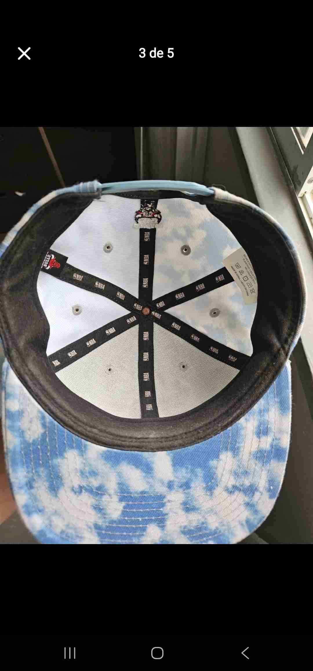 Gorra azul diseño tie-dye - miniatura 3