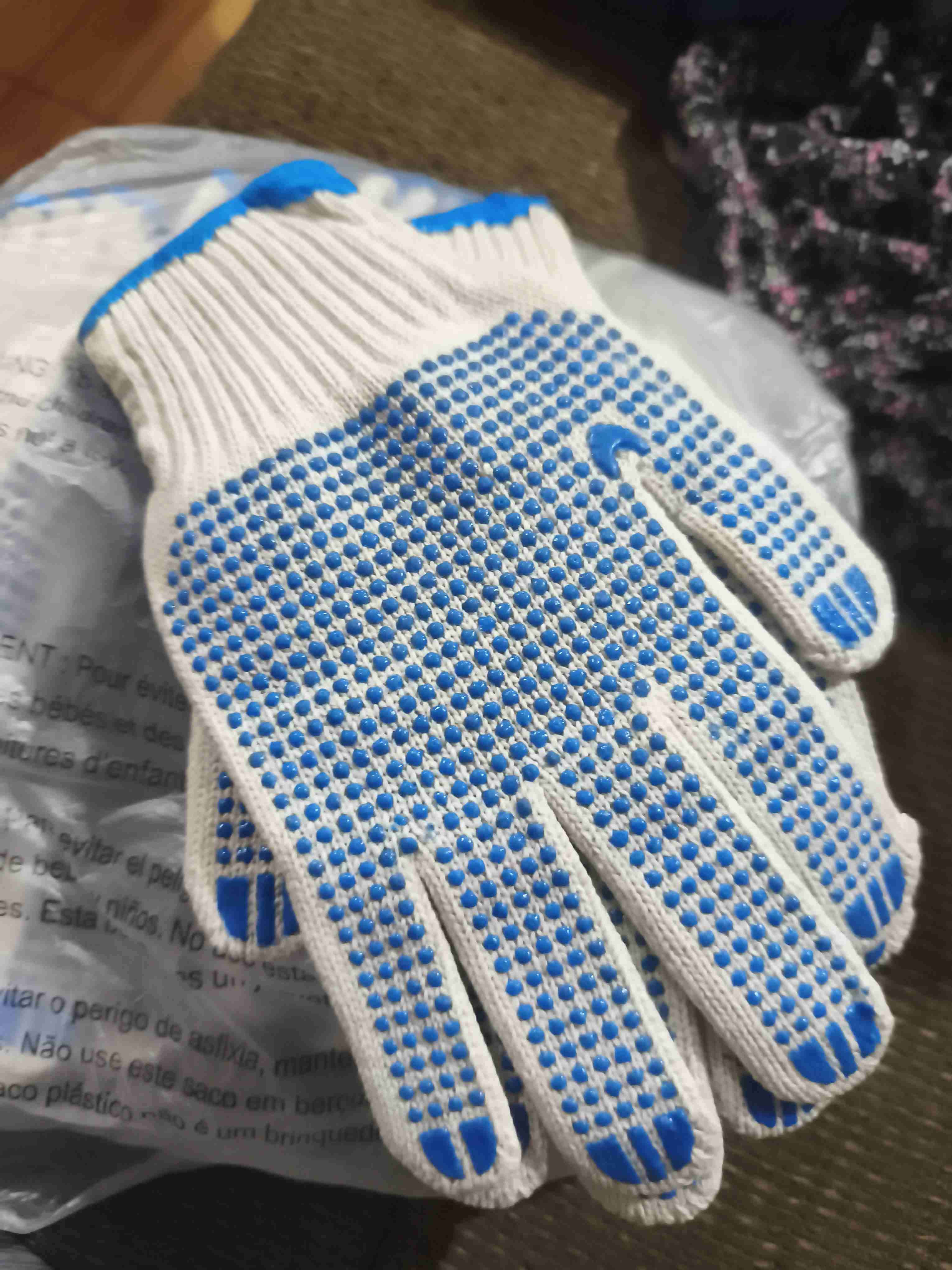 Guantes antideslizantes blanco y azul - miniatura 1