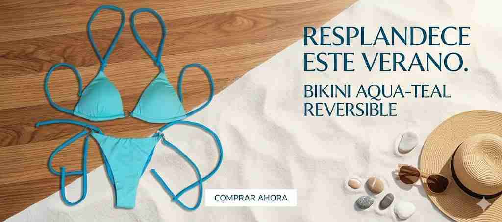 Set de bikinis azul y verde menta - miniatura 4