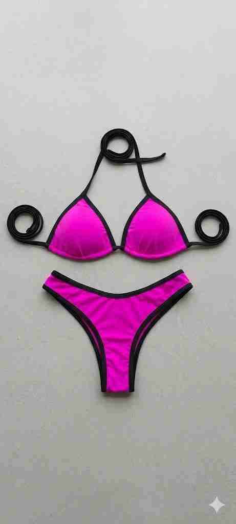 Bikini azul con negro - miniatura 6