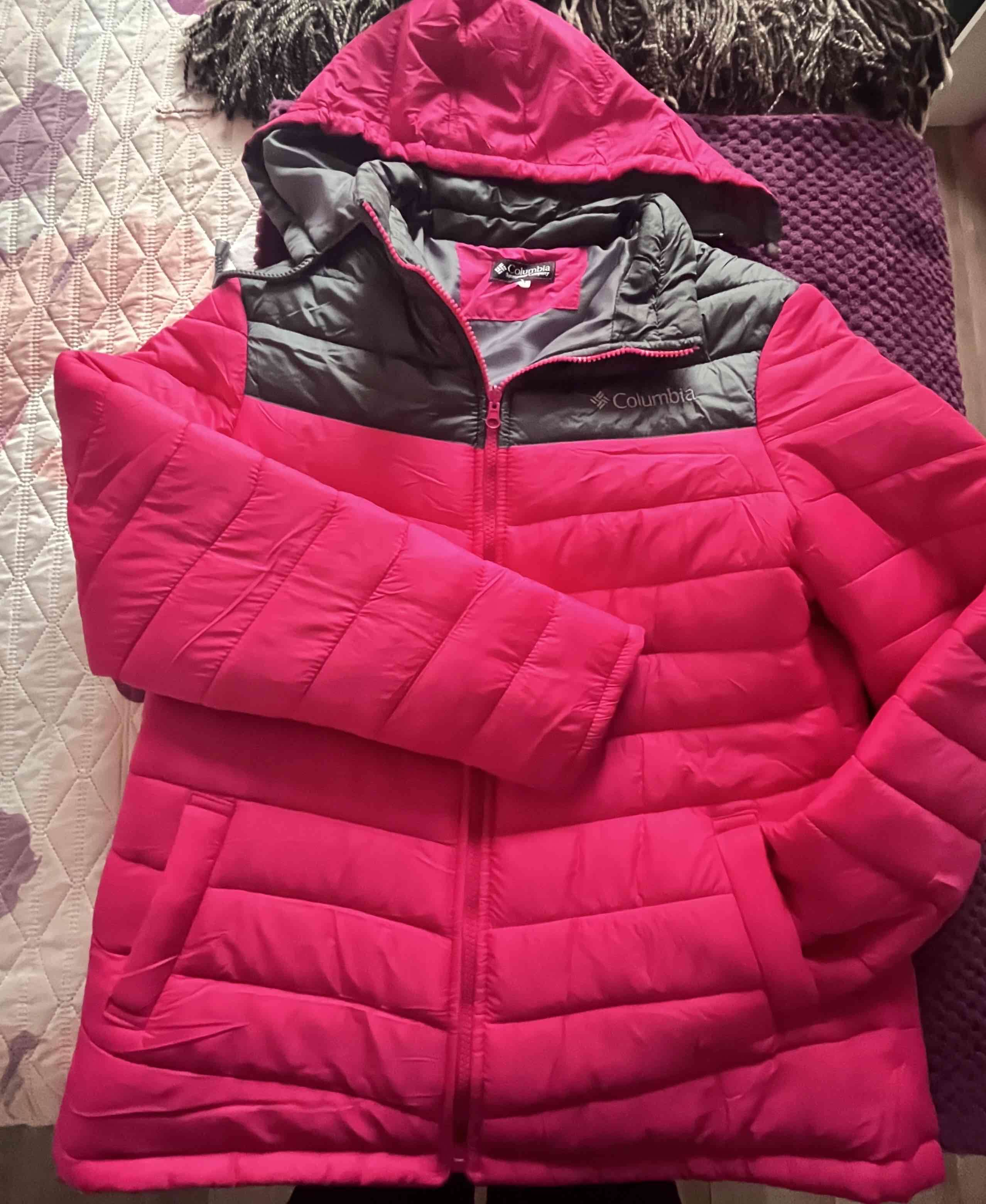 Chaqueta roja Columbia con capucha - miniatura 1