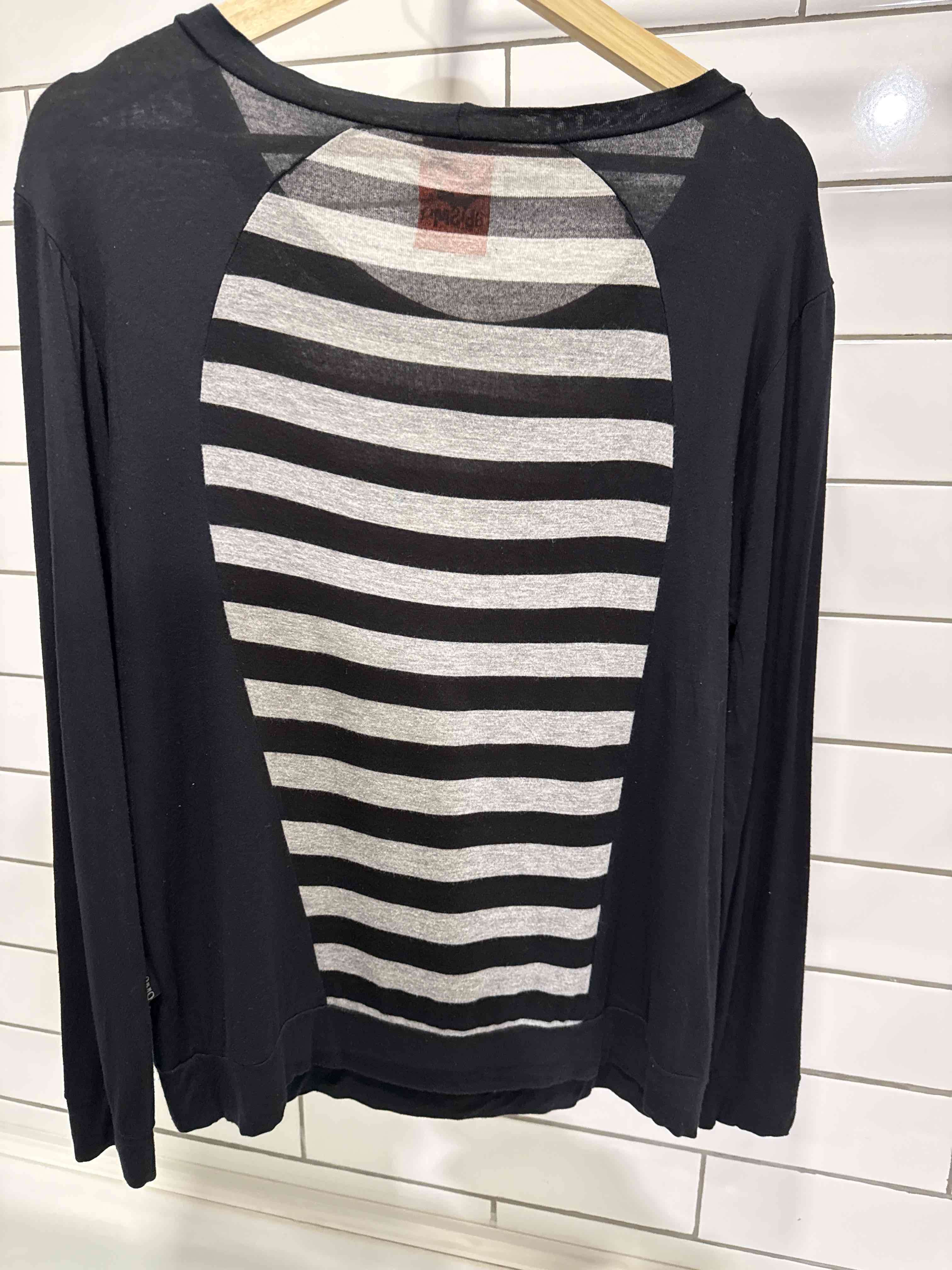 Polera manga negro con rayas - miniatura 2