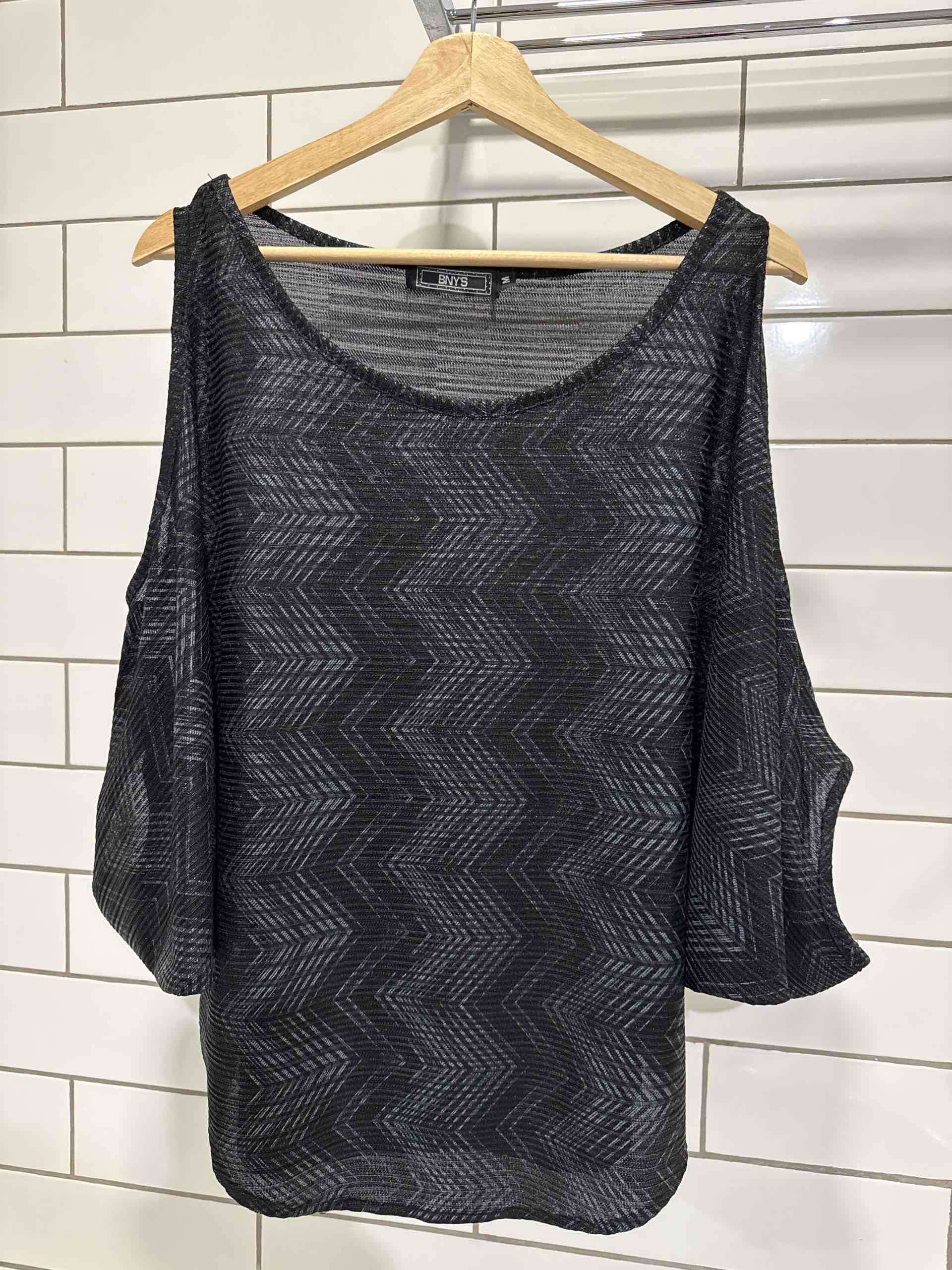 Blusa negra estampada ENYS - miniatura 1