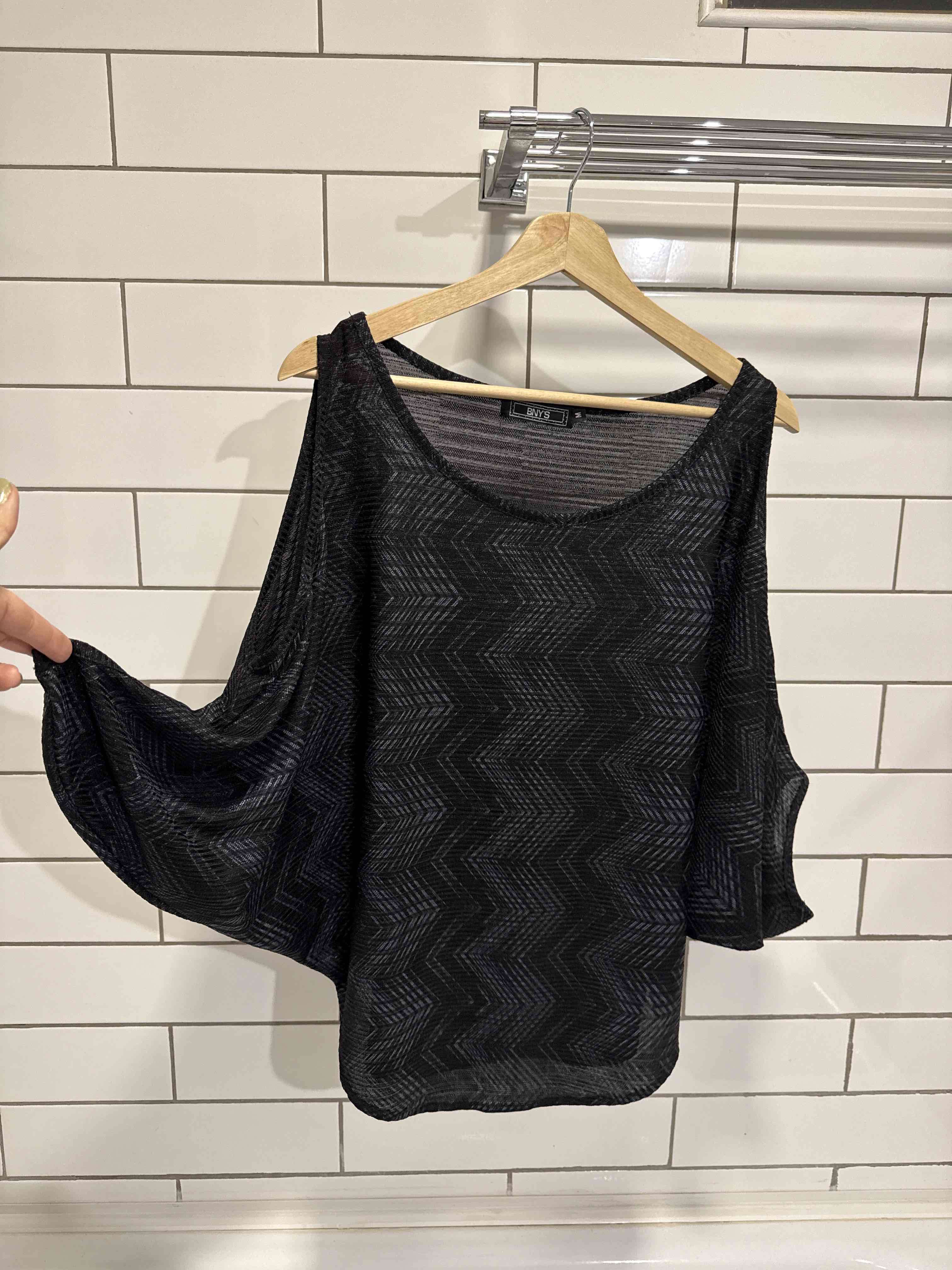 Blusa negra estampada ENYS - miniatura 2