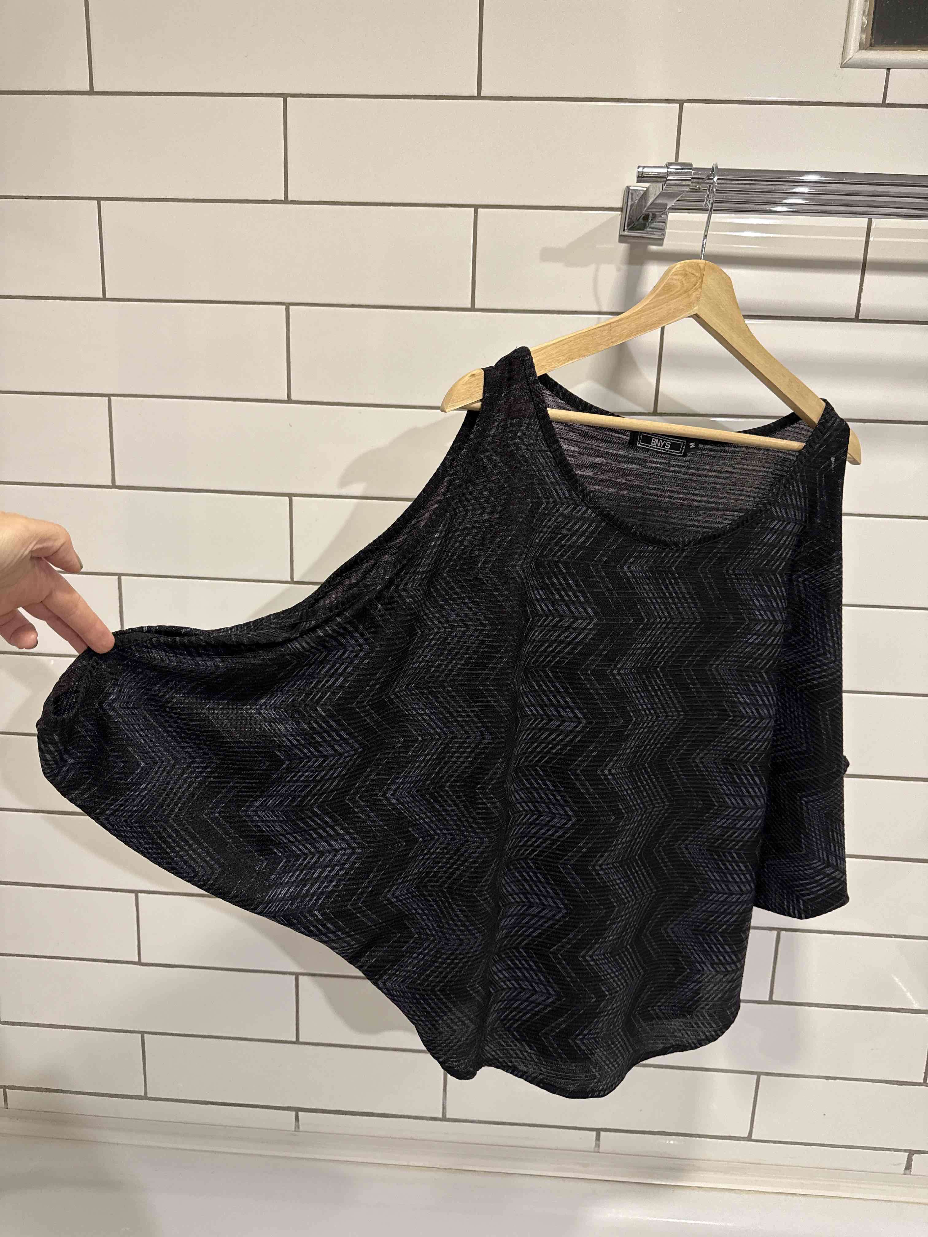 Blusa negra estampada ENYS - miniatura 3