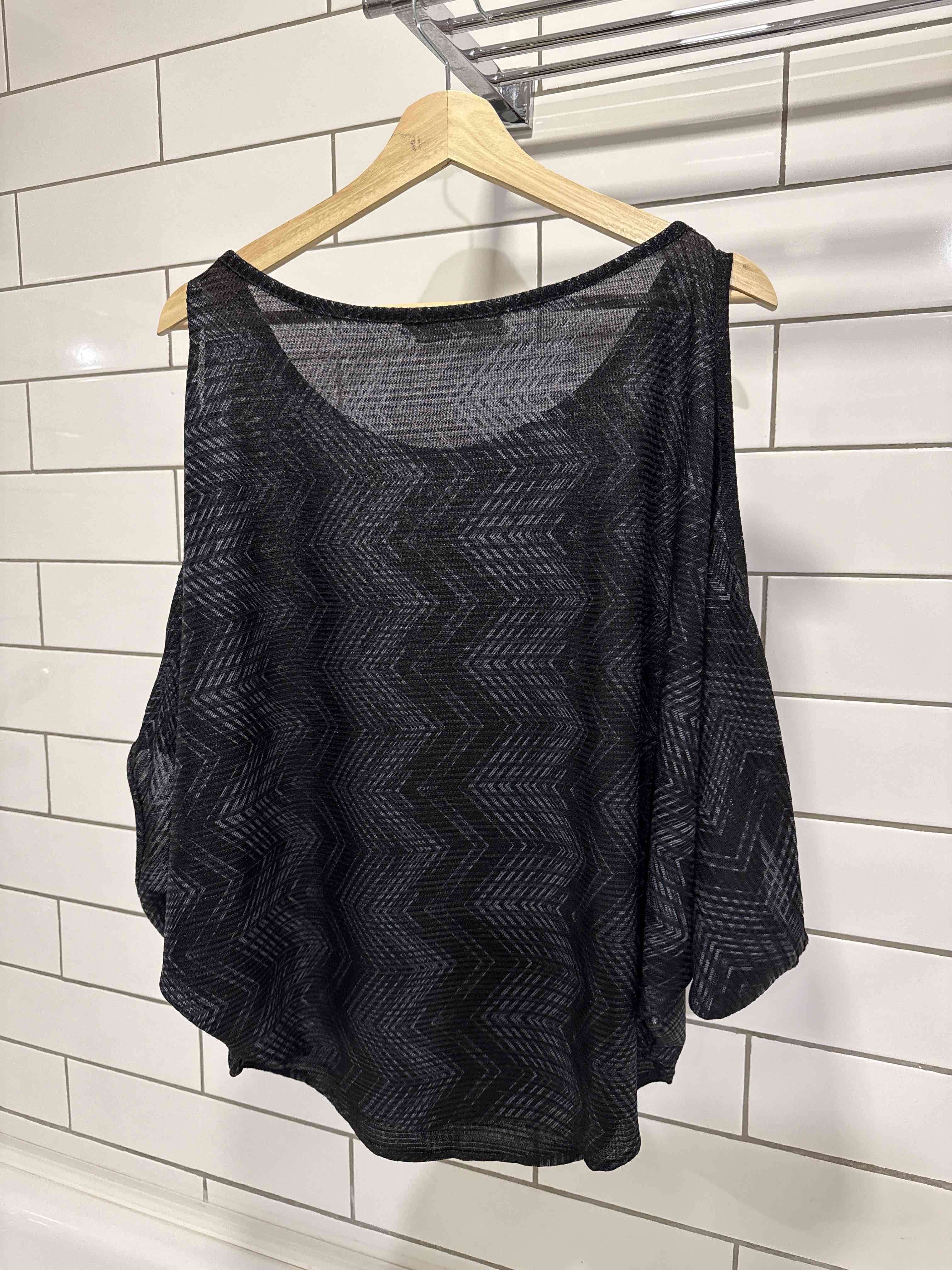 Blusa negra estampada ENYS - miniatura 4