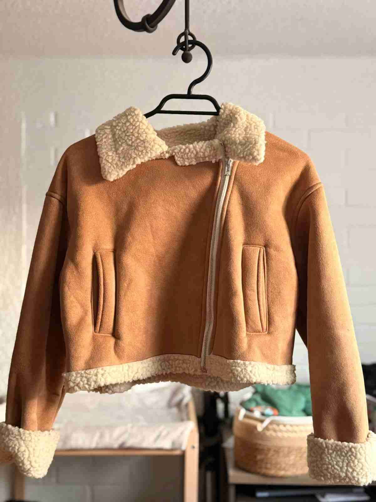 Chaqueta de gamuza con chiporro - 1