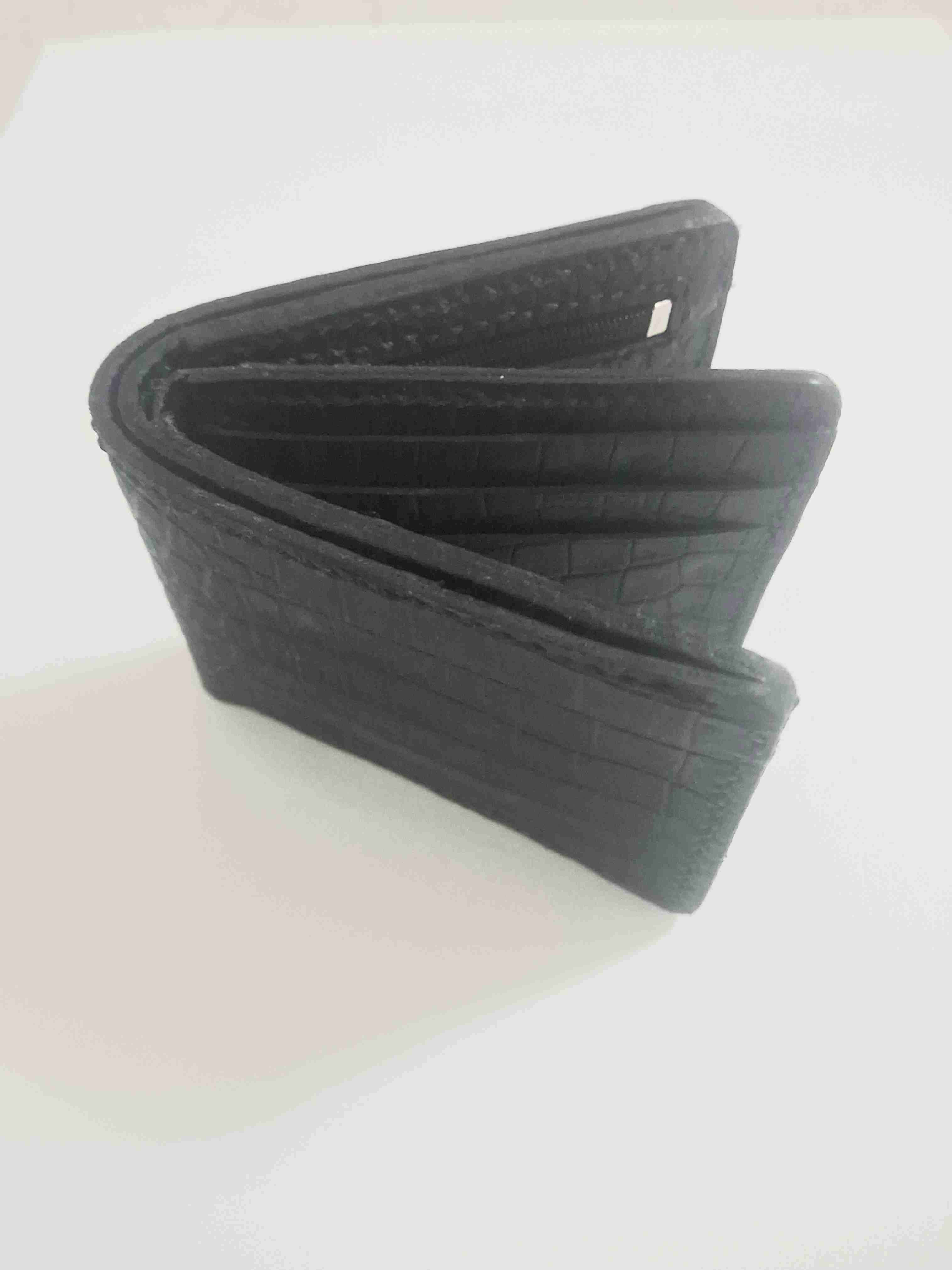 Billetera negra cuero - 1