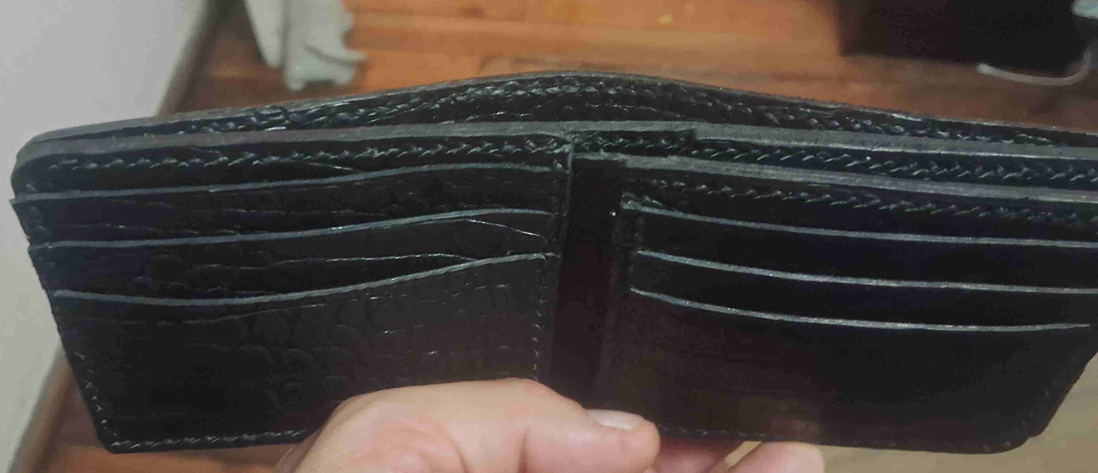 Billetera negra cuero - 3