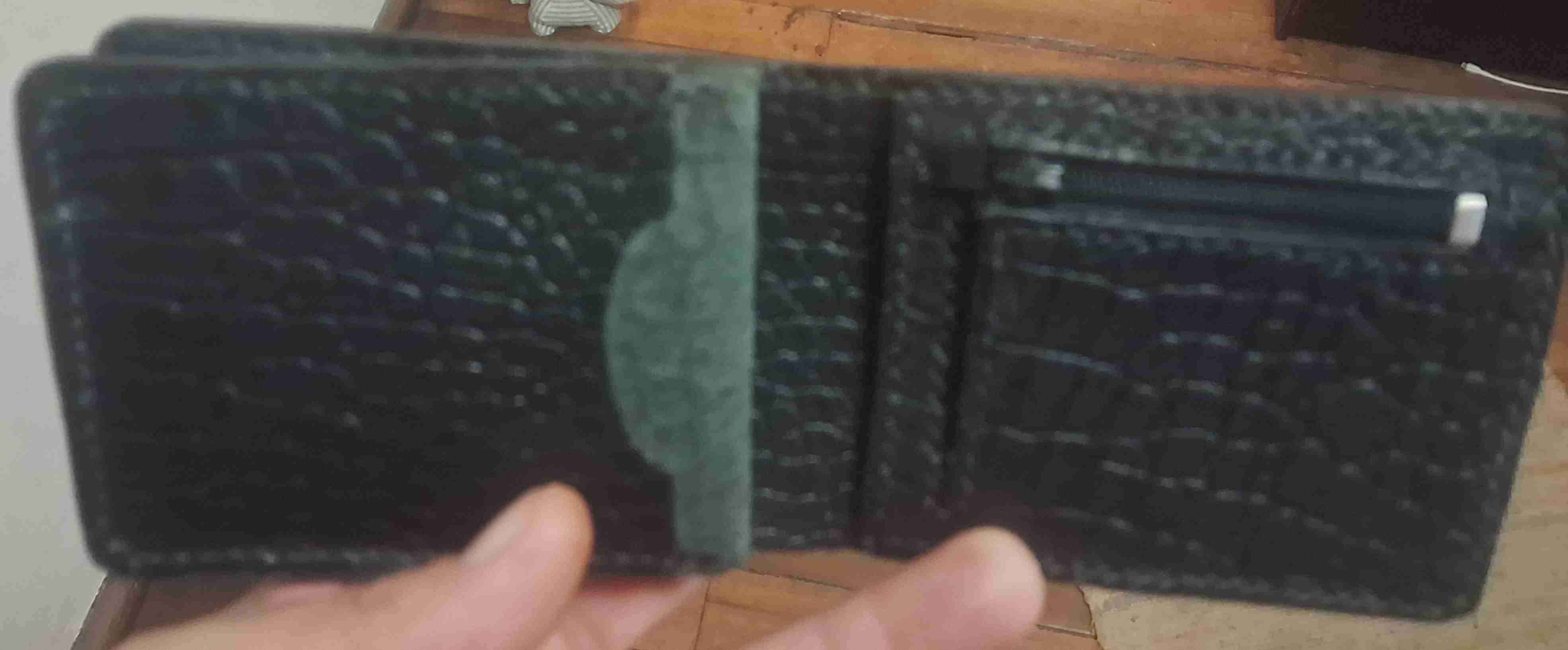 Billetera negra cuero - 4