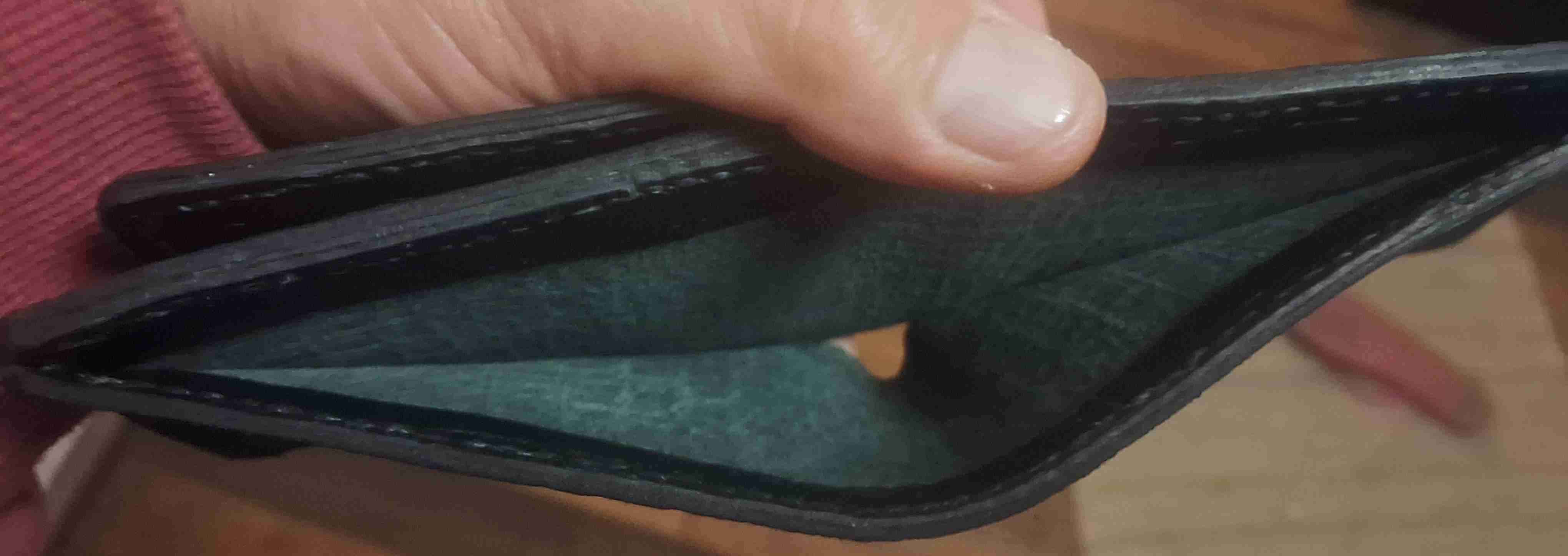 Billetera negra cuero - 5