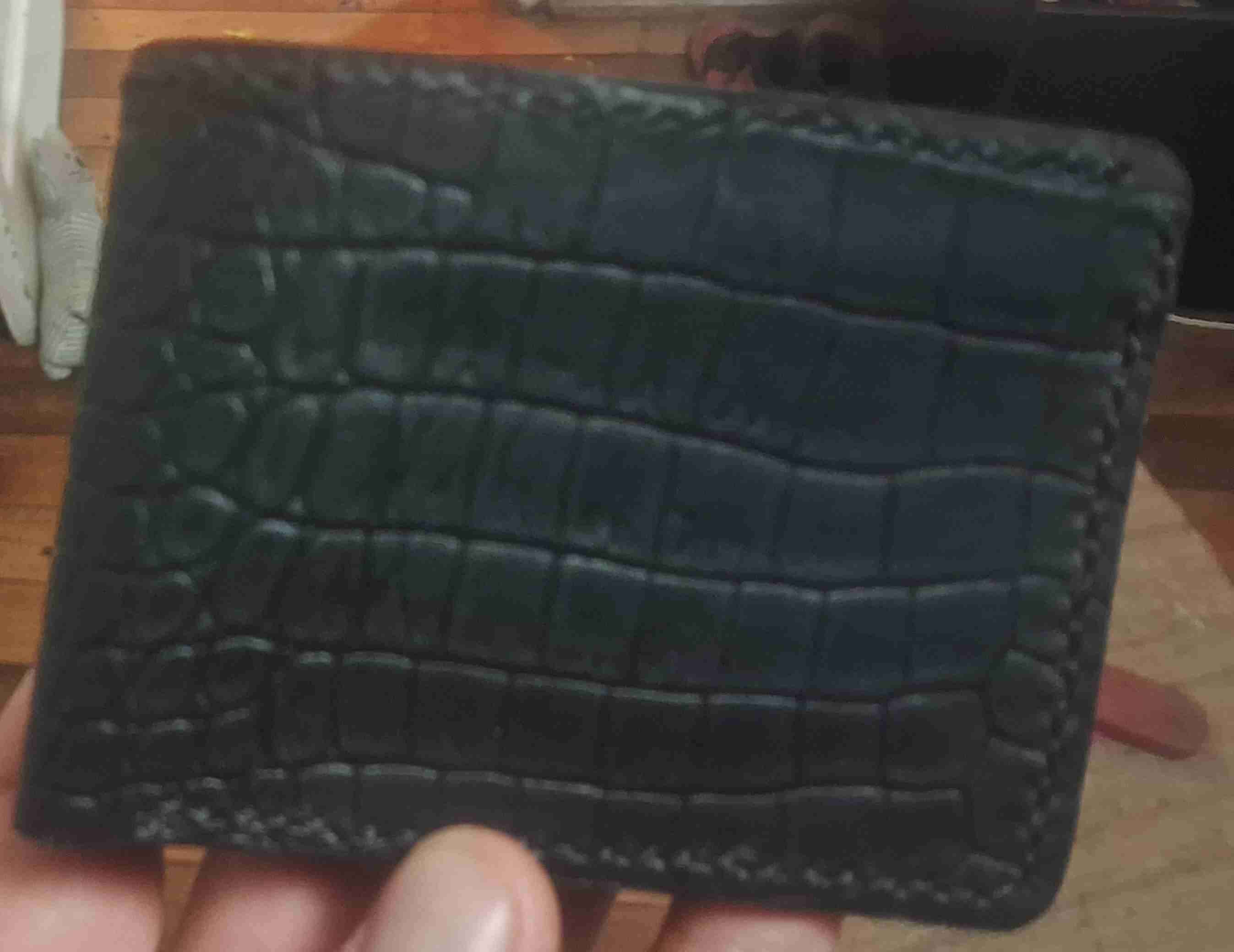 Billetera negra cuero - 6