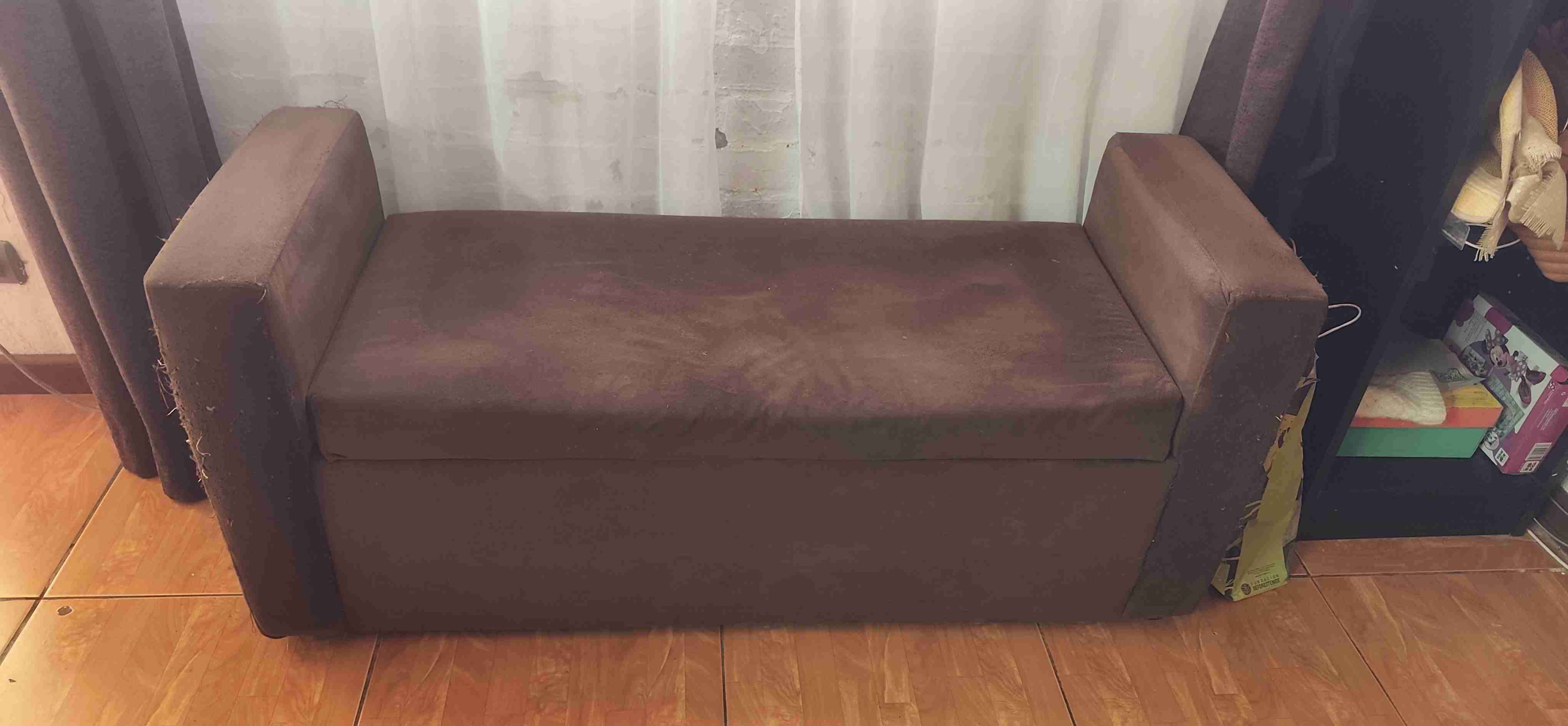 Diván baúl café usado - 1