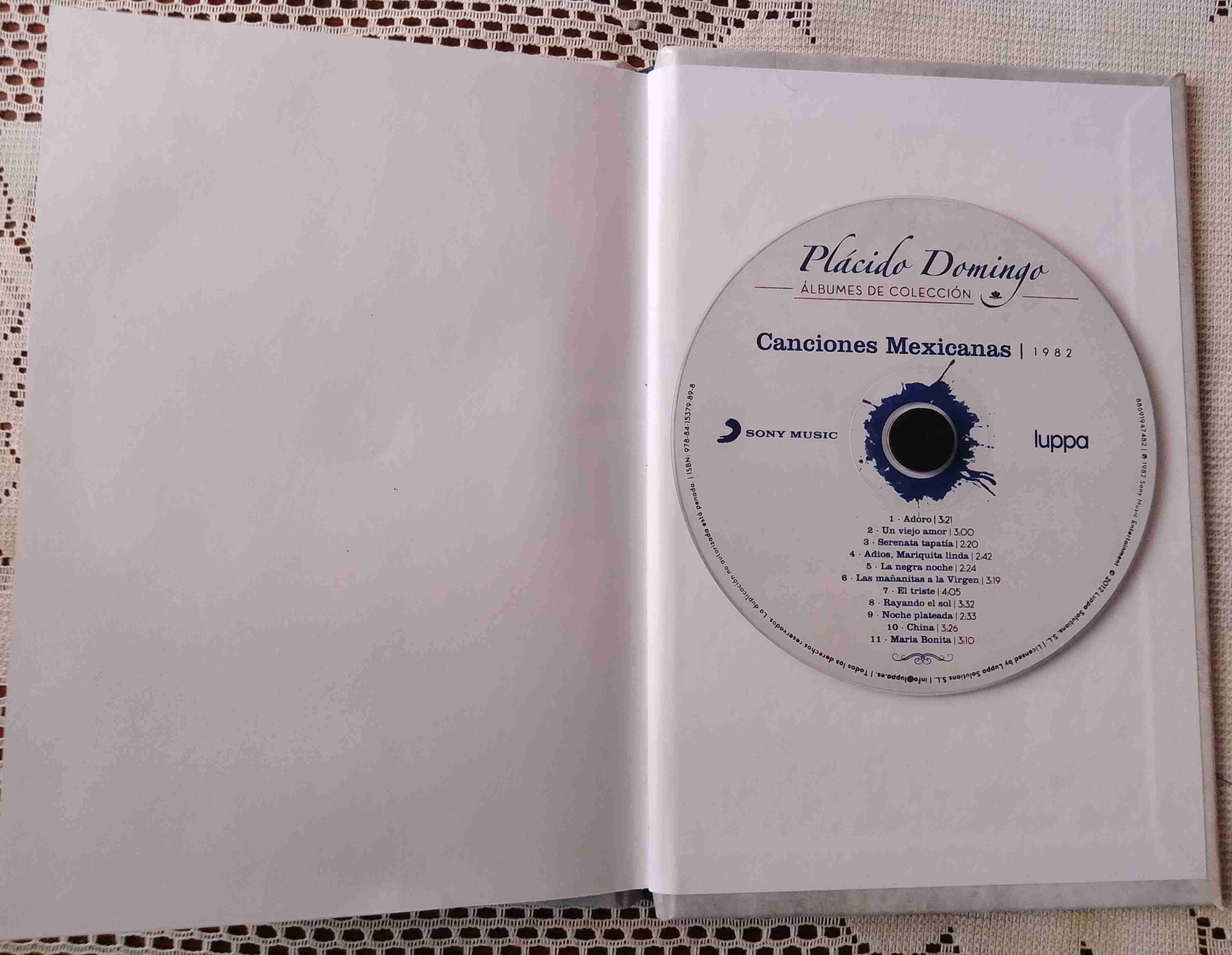 Álbum Plácido Domingo Canciones Mexicanas - miniatura 4