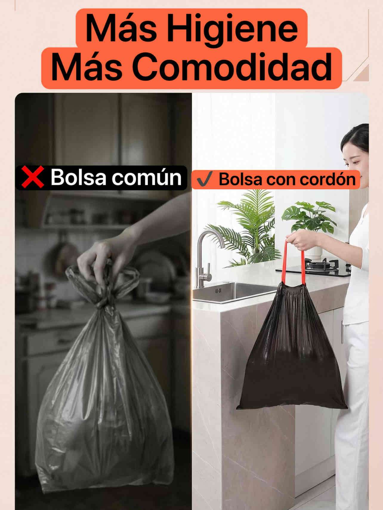 Bolsas de Basura 20L con Cordón–Resistentes,45x50 - miniatura 6