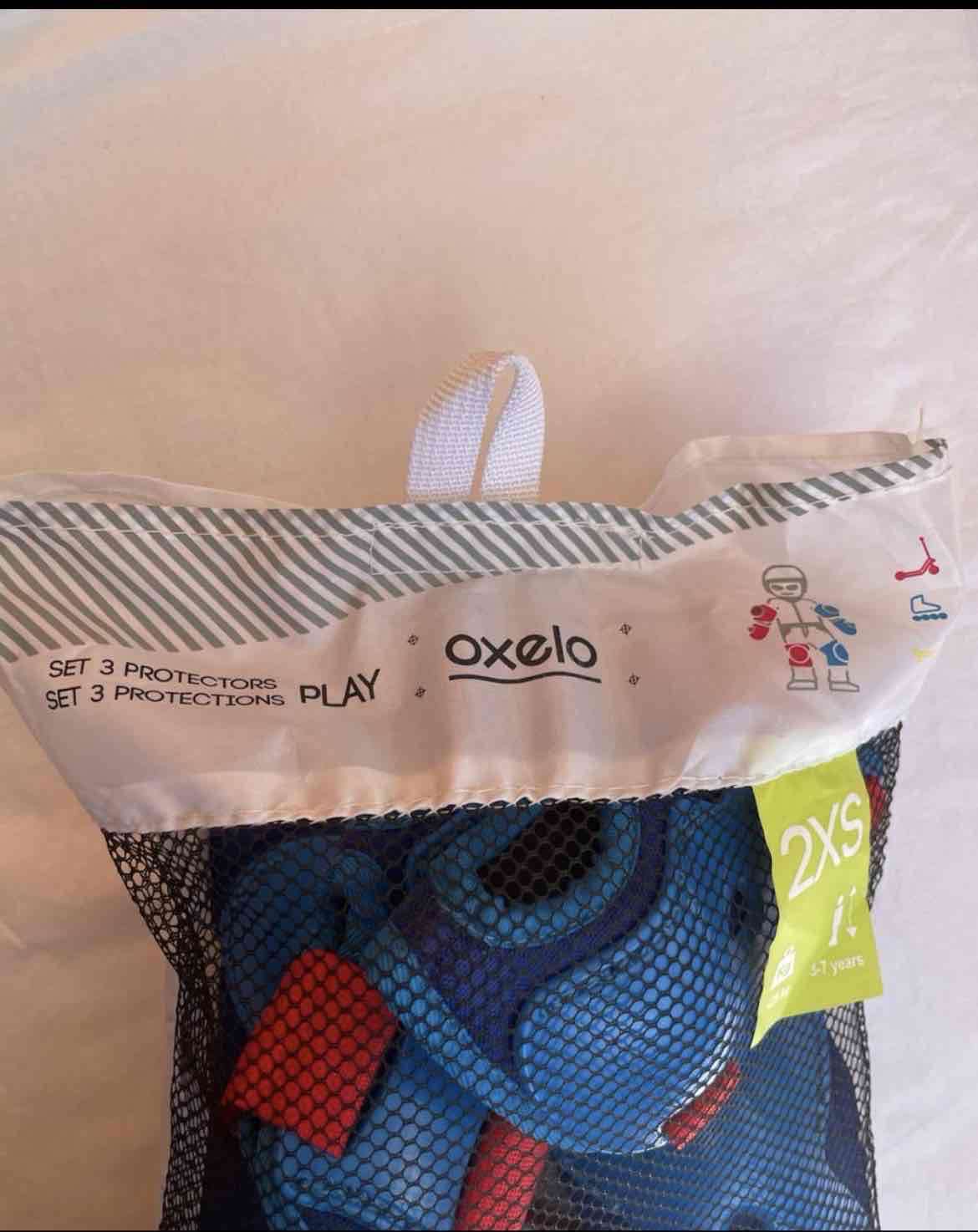 Set de protecciones Oxelo azul - miniatura 2