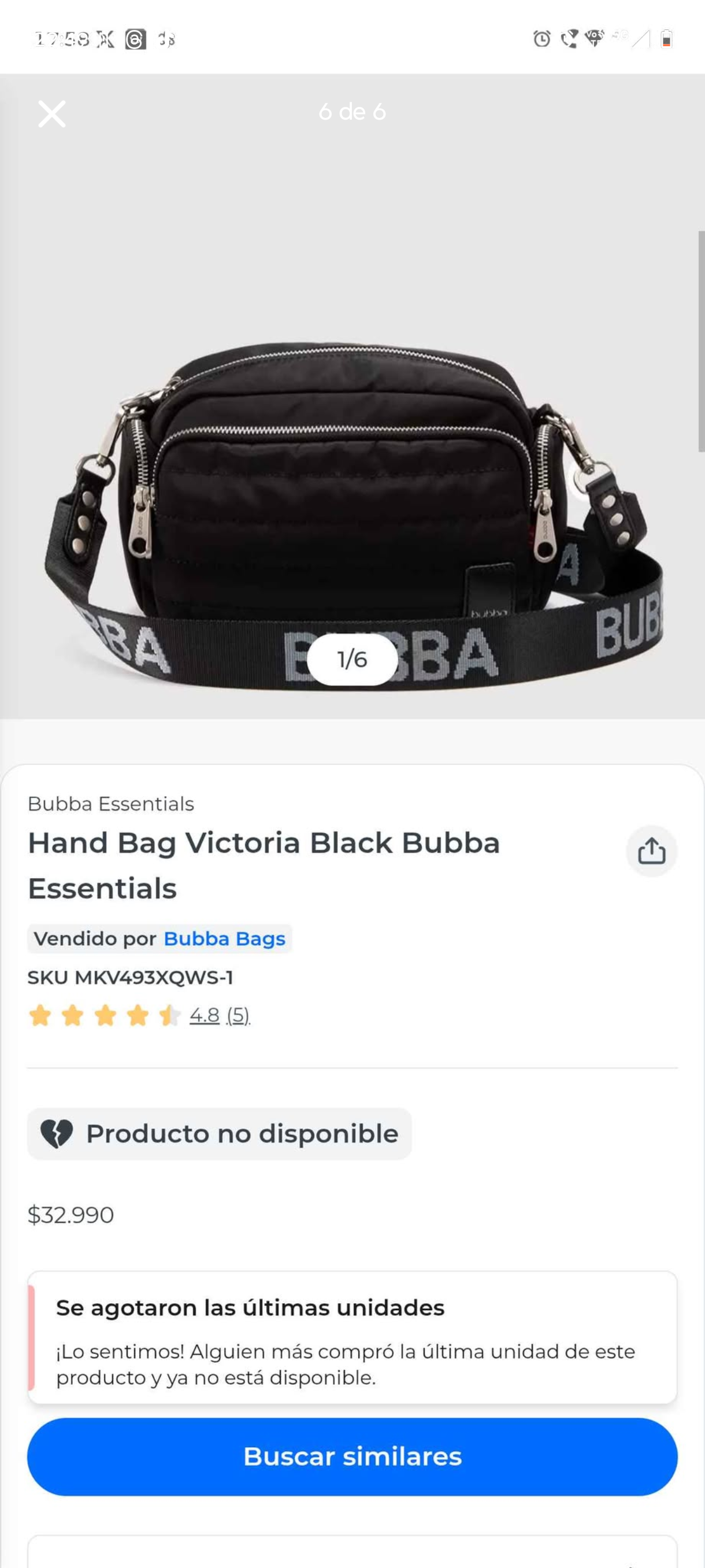 Bandolera negra Bubba - miniatura 6