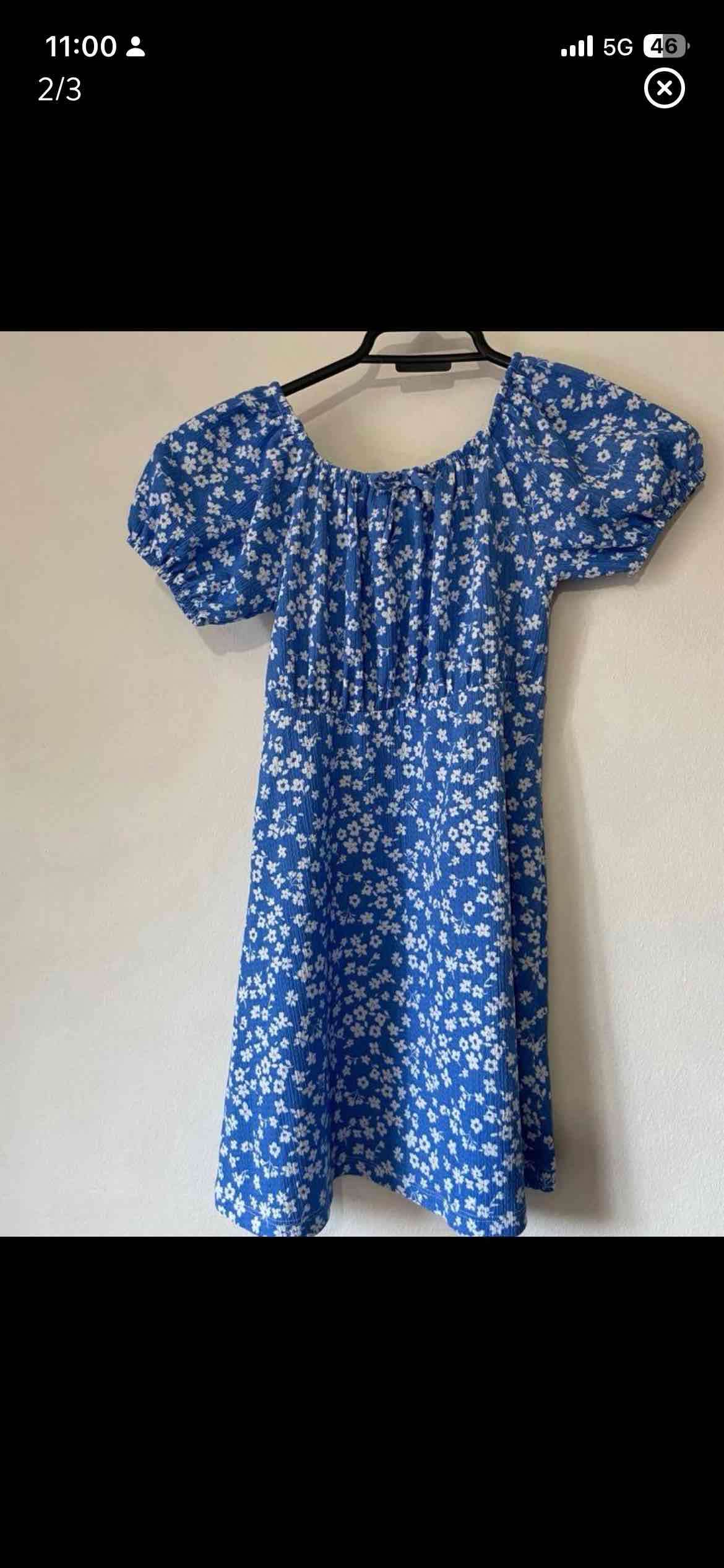 Vestido azul floral - miniatura 2