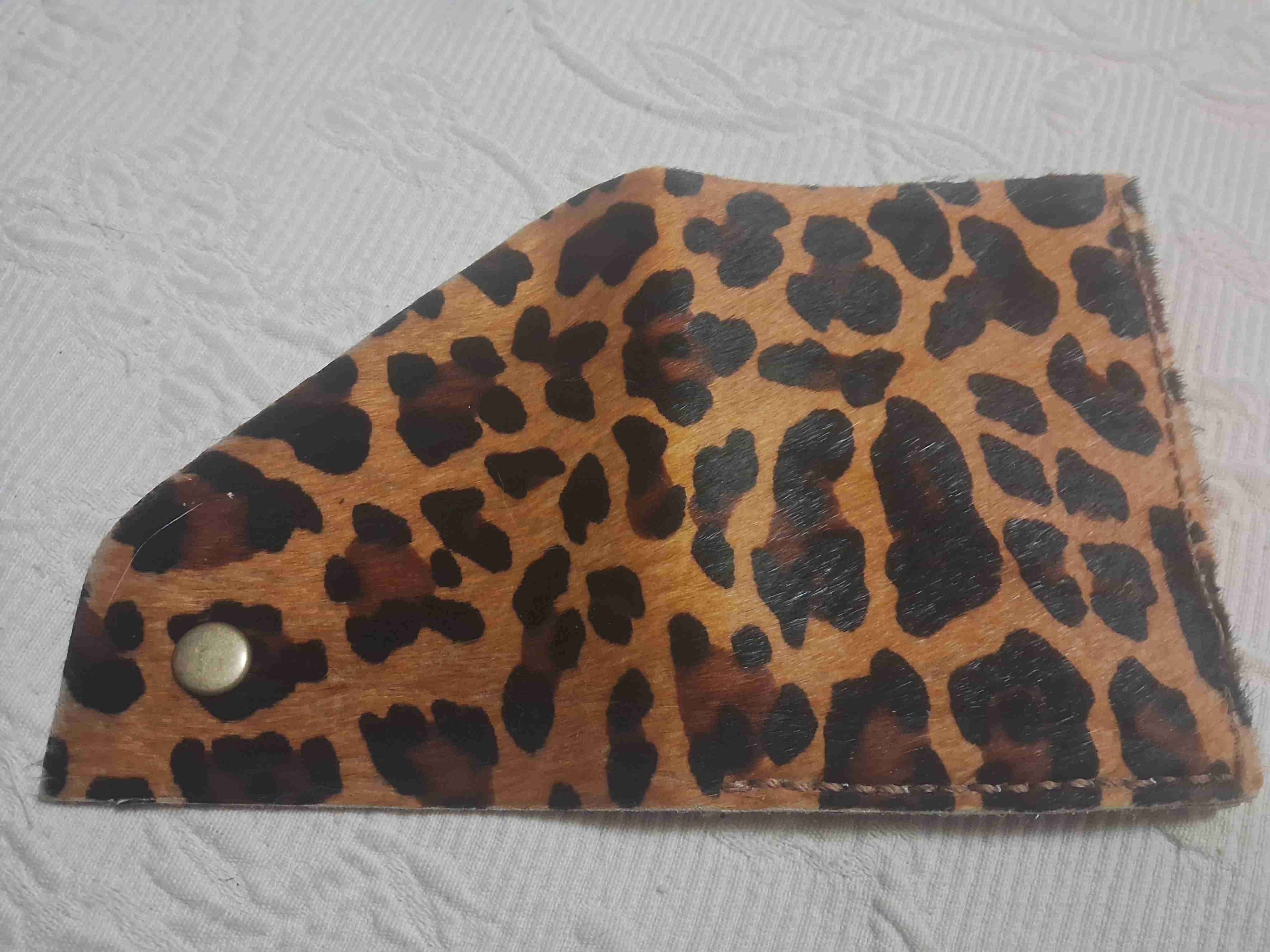 Tarjetero-Monedero de cuero pelo - miniatura 4