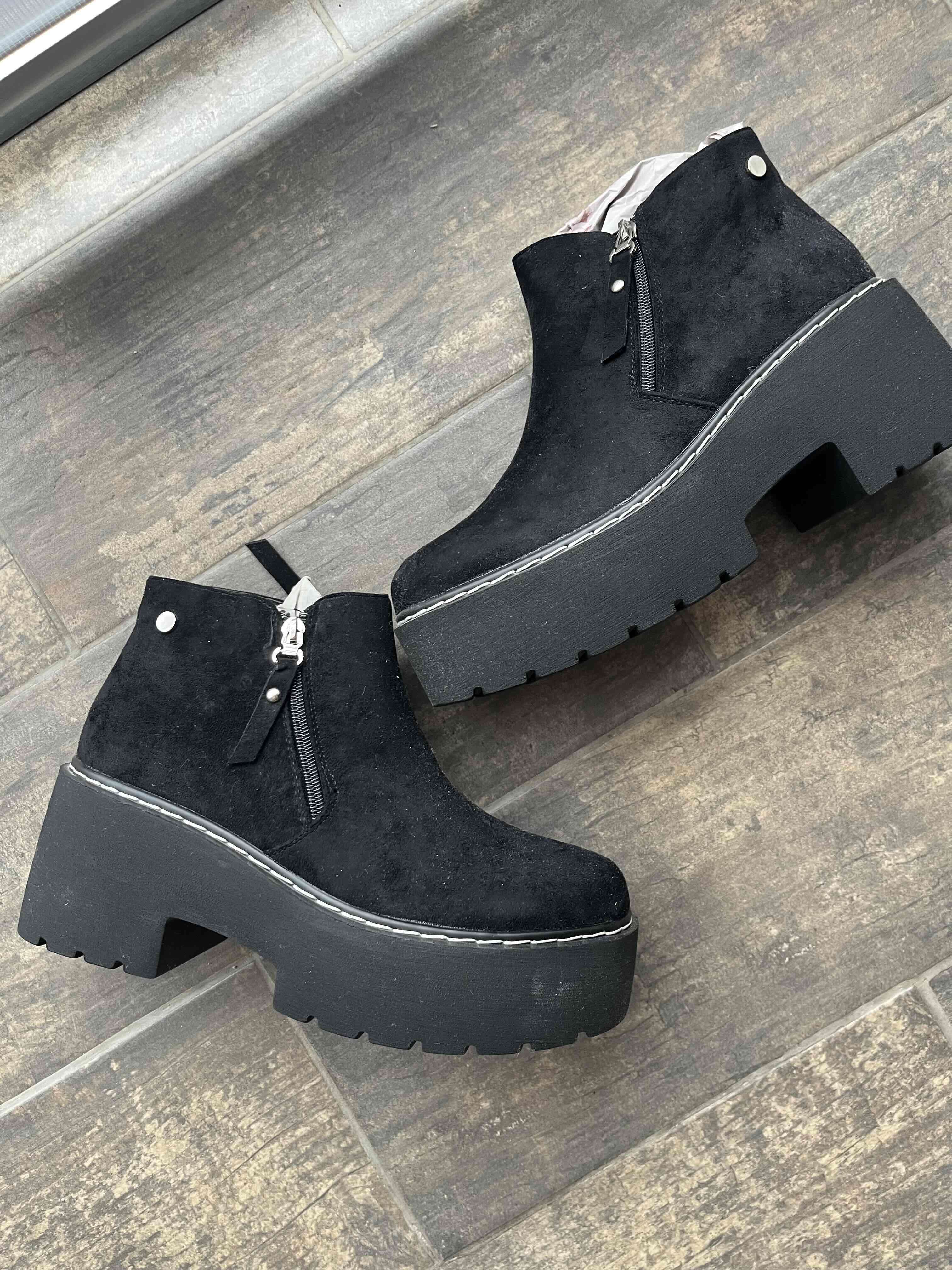 Botines negros con plataforma - 4