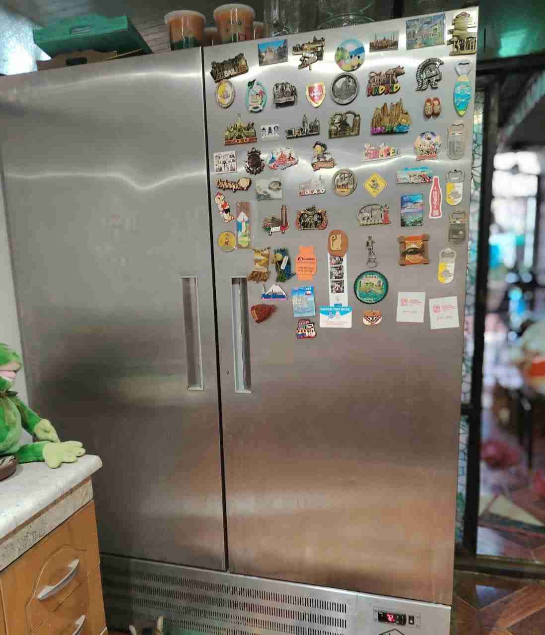 Refrigerador de acero inoxidable amplio - miniatura 1