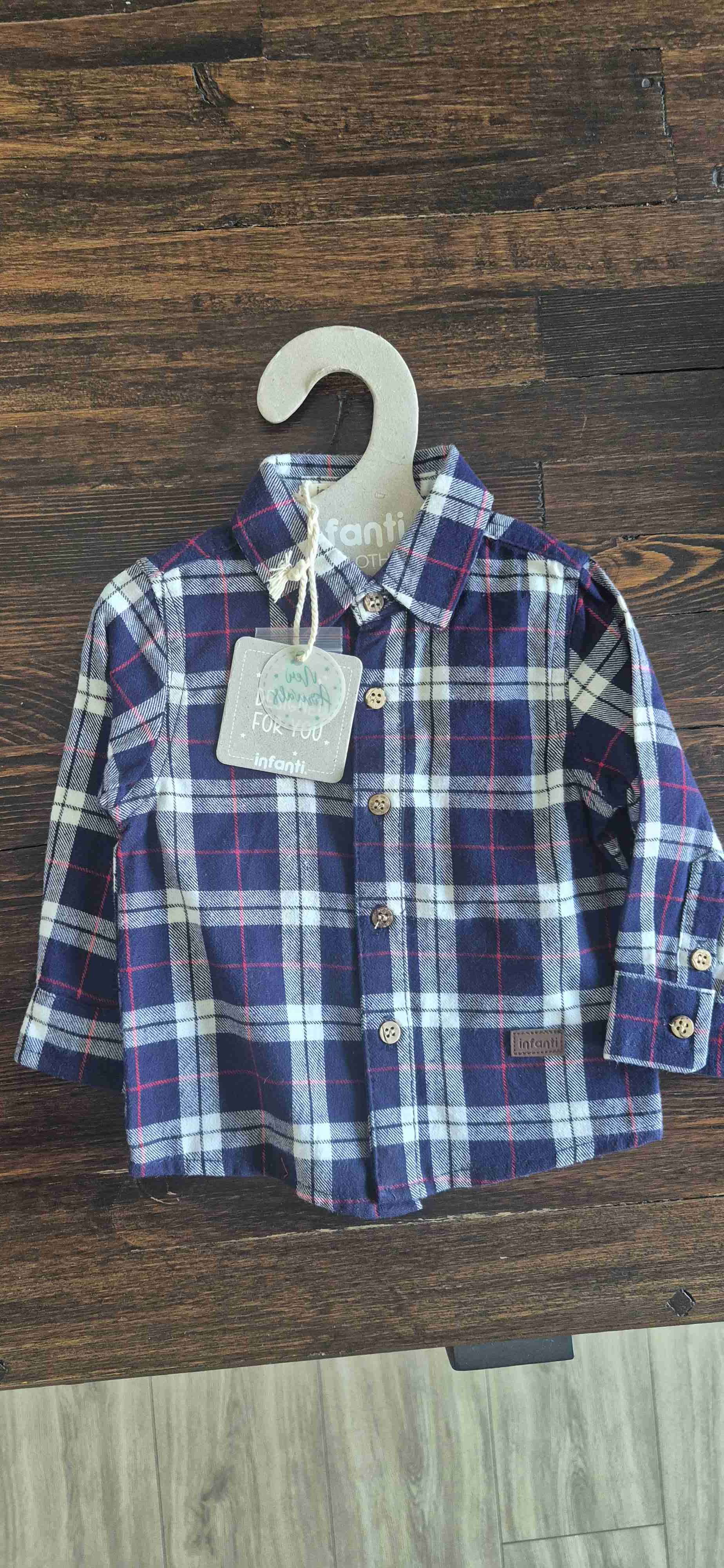 Camisa de bebé a cuadros Infanti