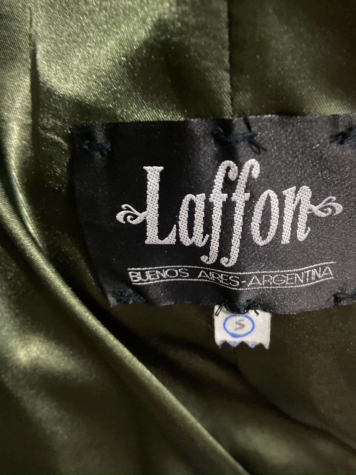 Chaqueta de cuero verde talla S - miniatura 2