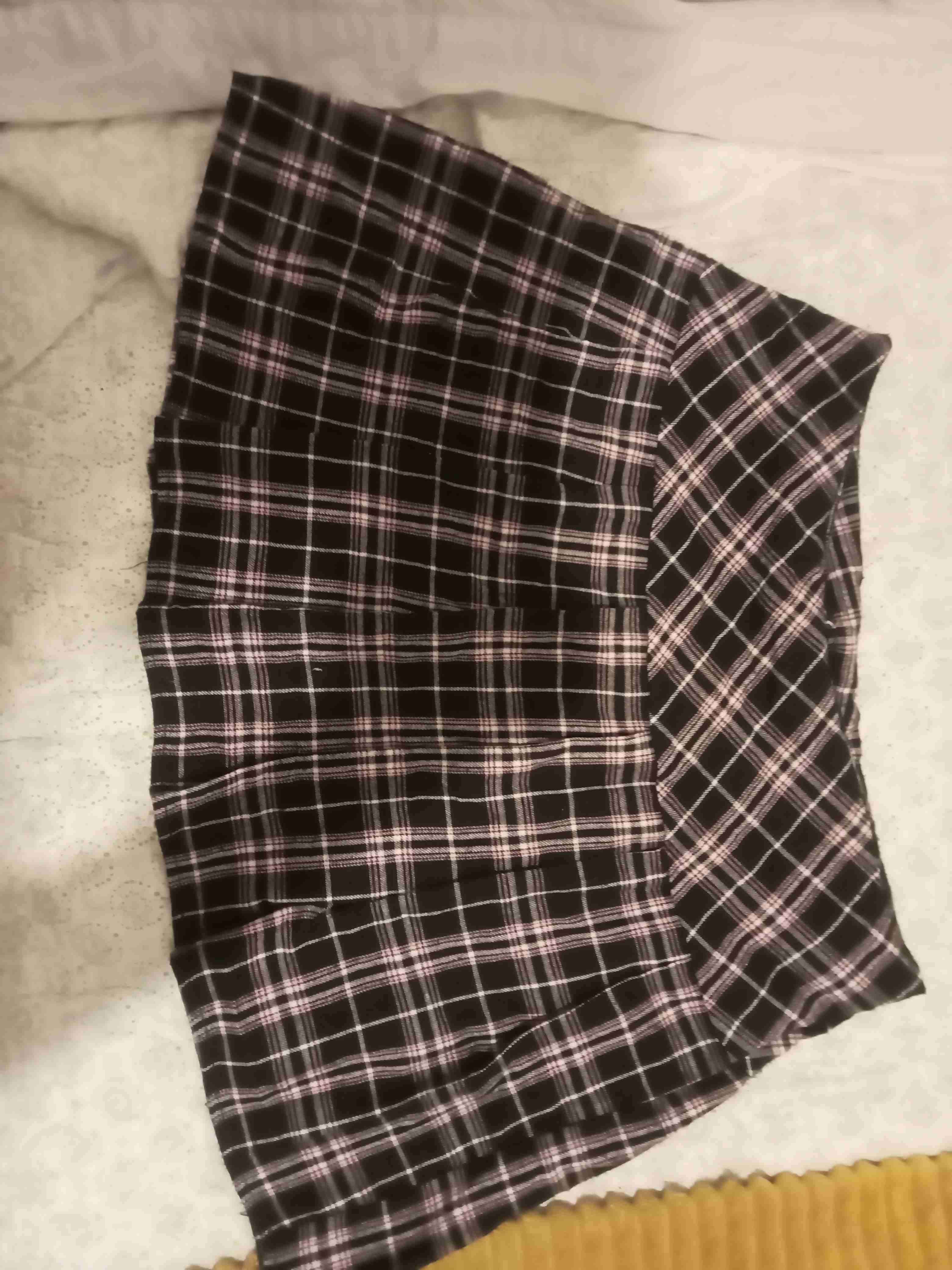 Falda tableada rosa y negra - miniatura 1