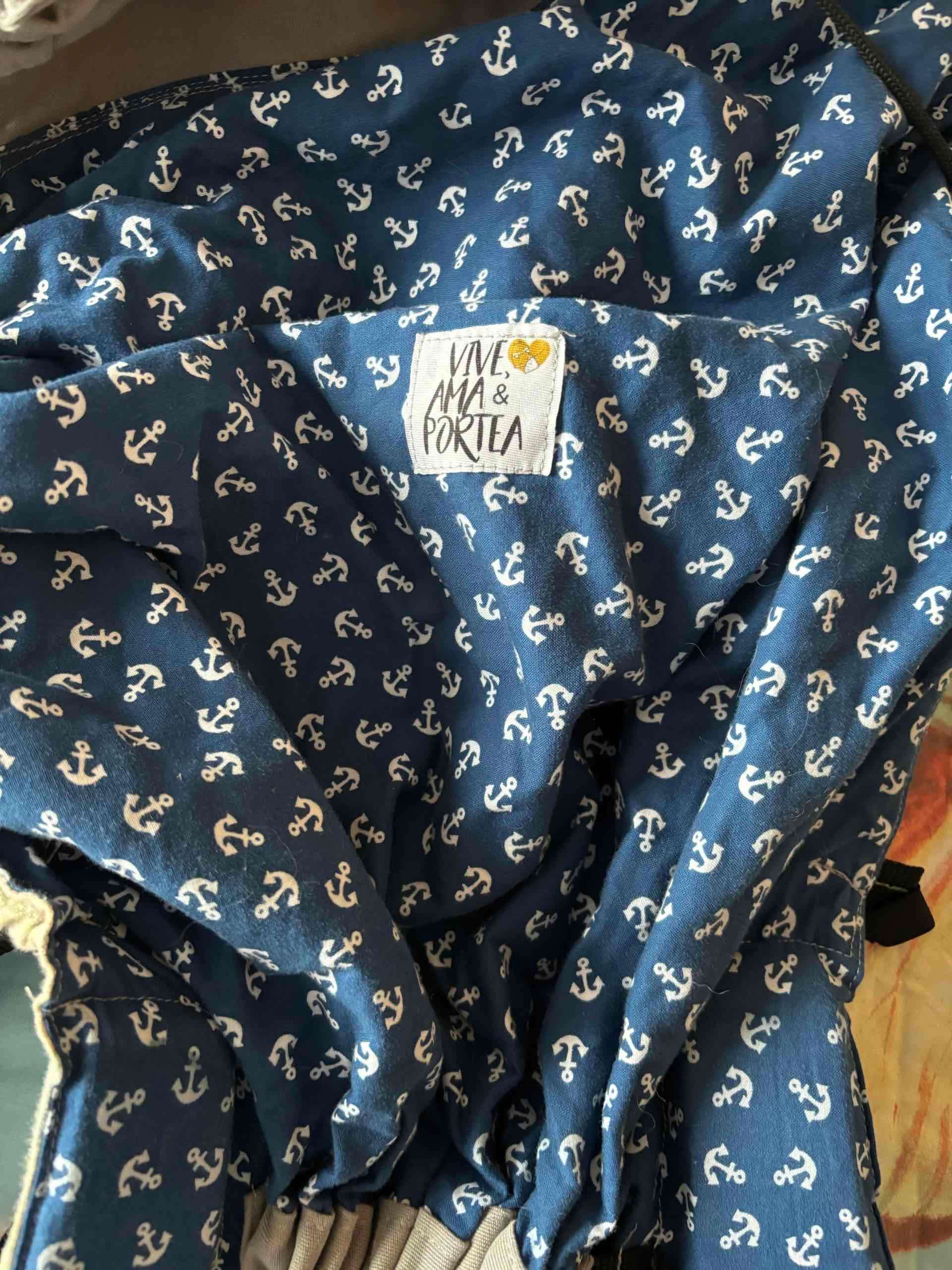 Portabebé azul anclas - 1