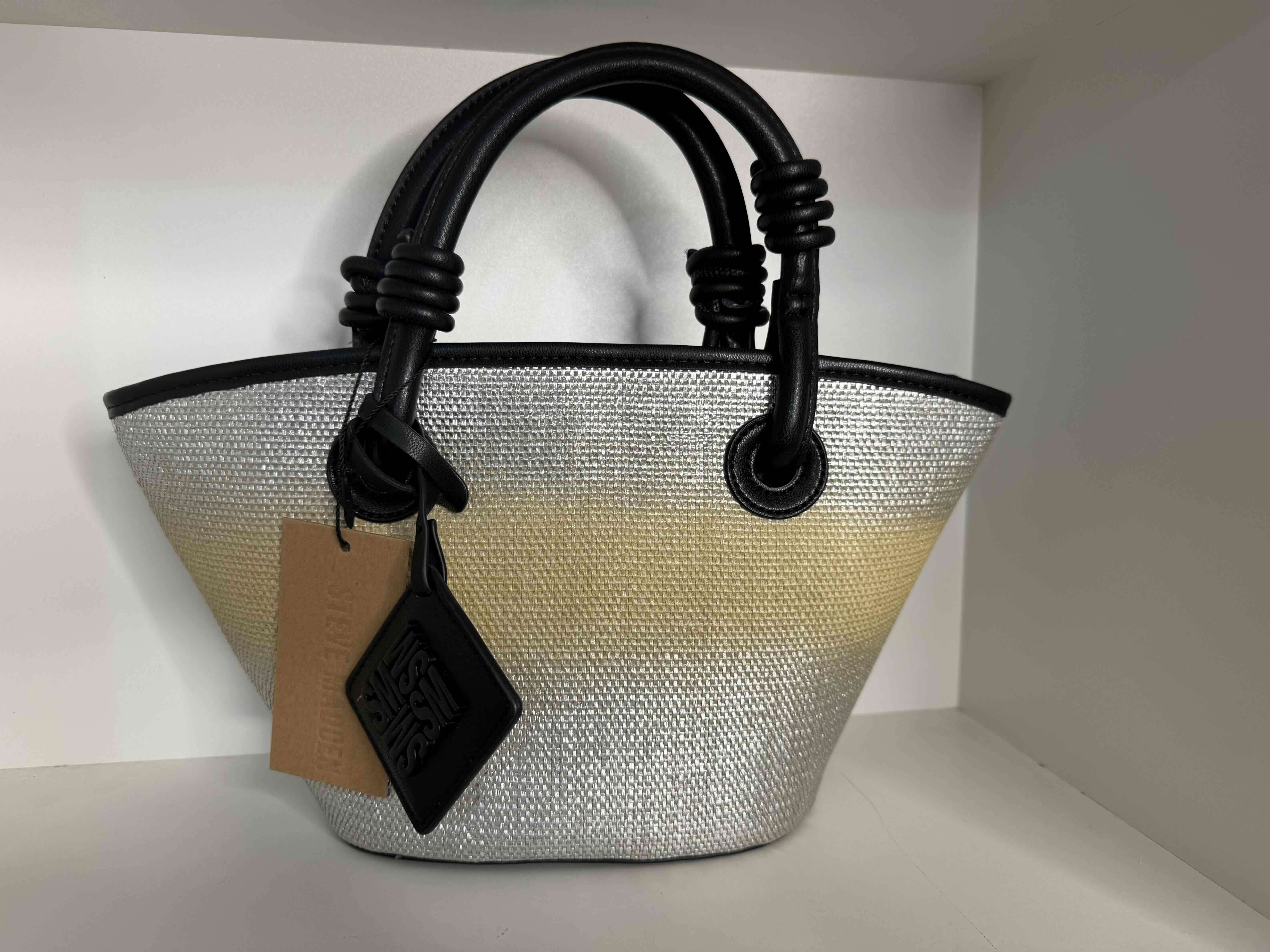 Cartera Steve Madden beige y negra - miniatura 2
