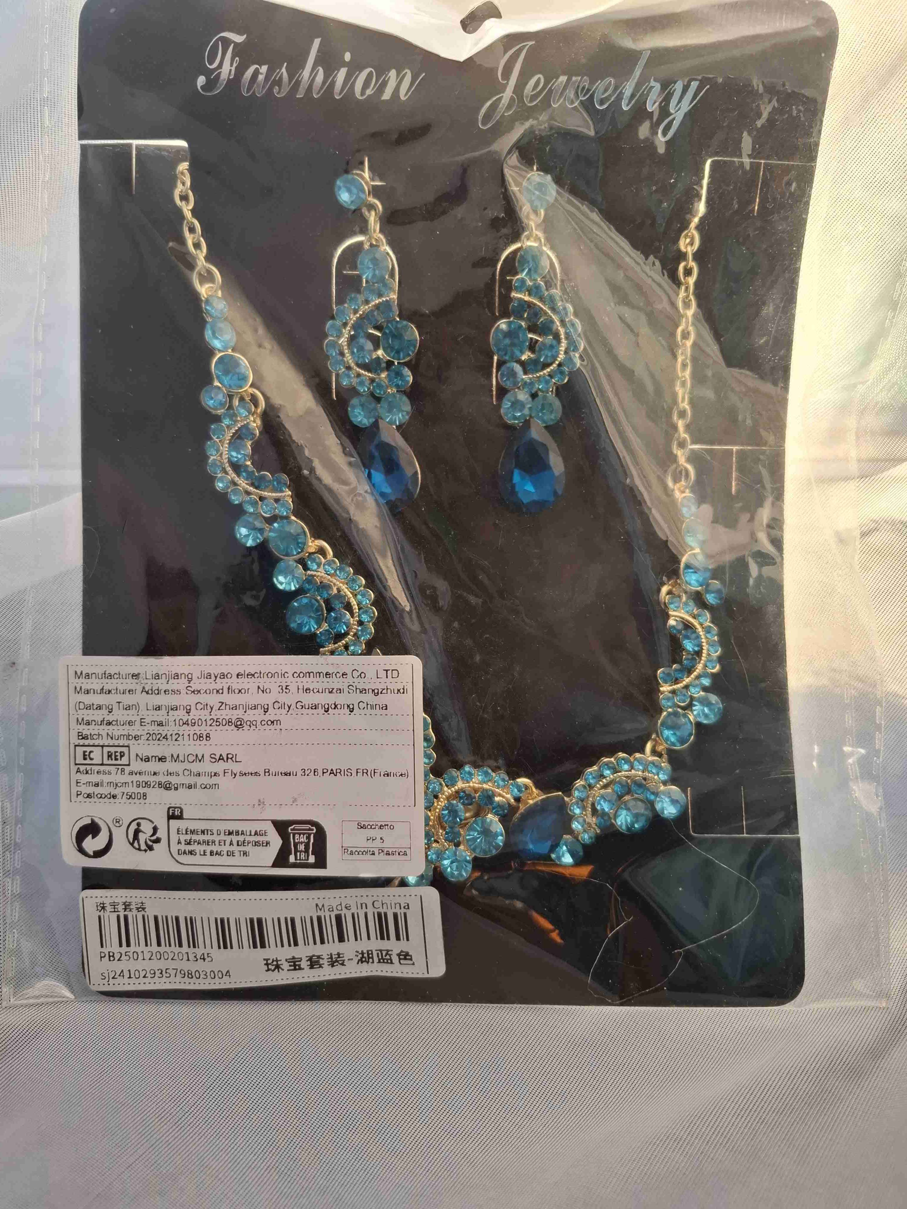 Collar - cadena mas aros de fantasía - 1