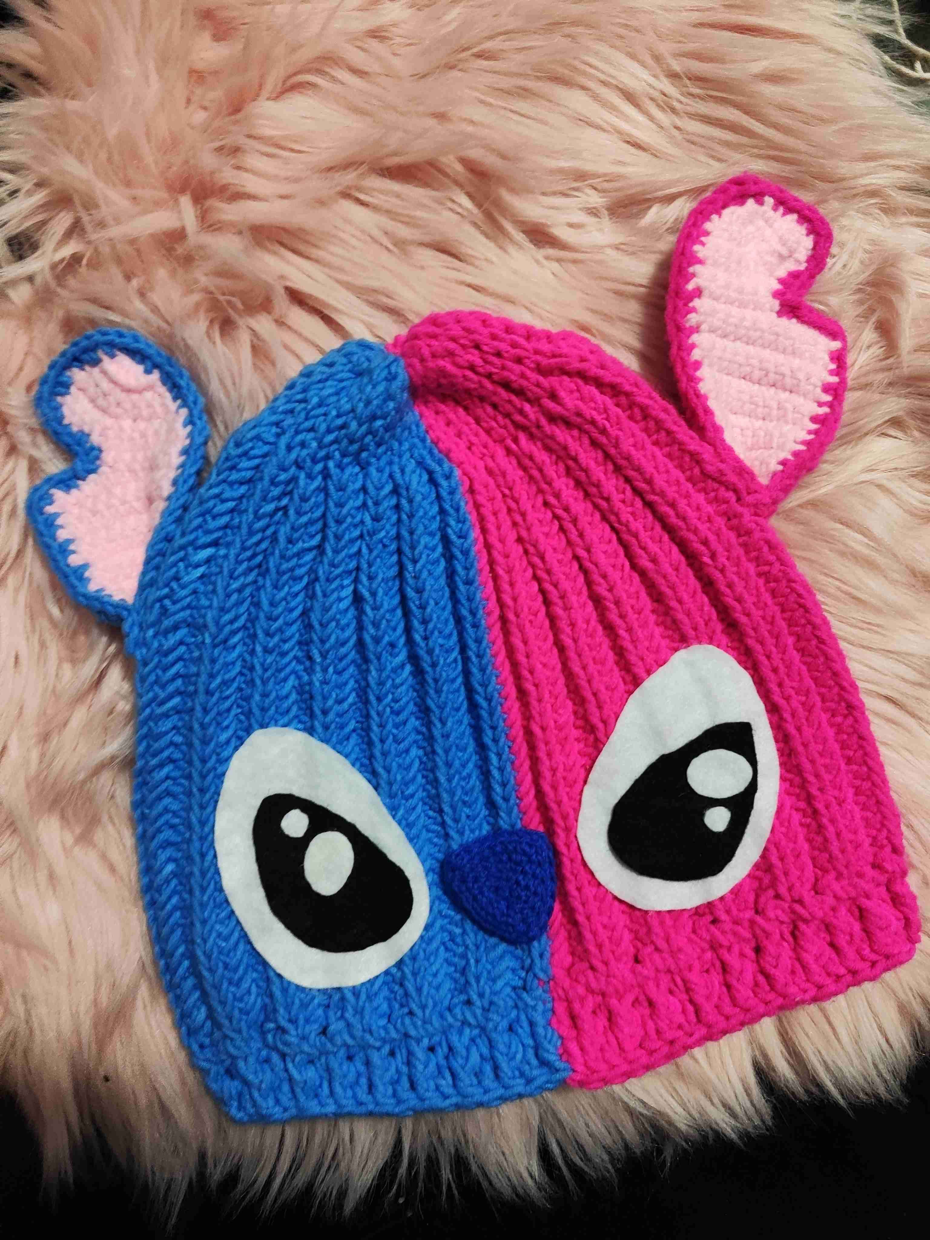 Gorro tejido  Stitch /Ángela - miniatura 1