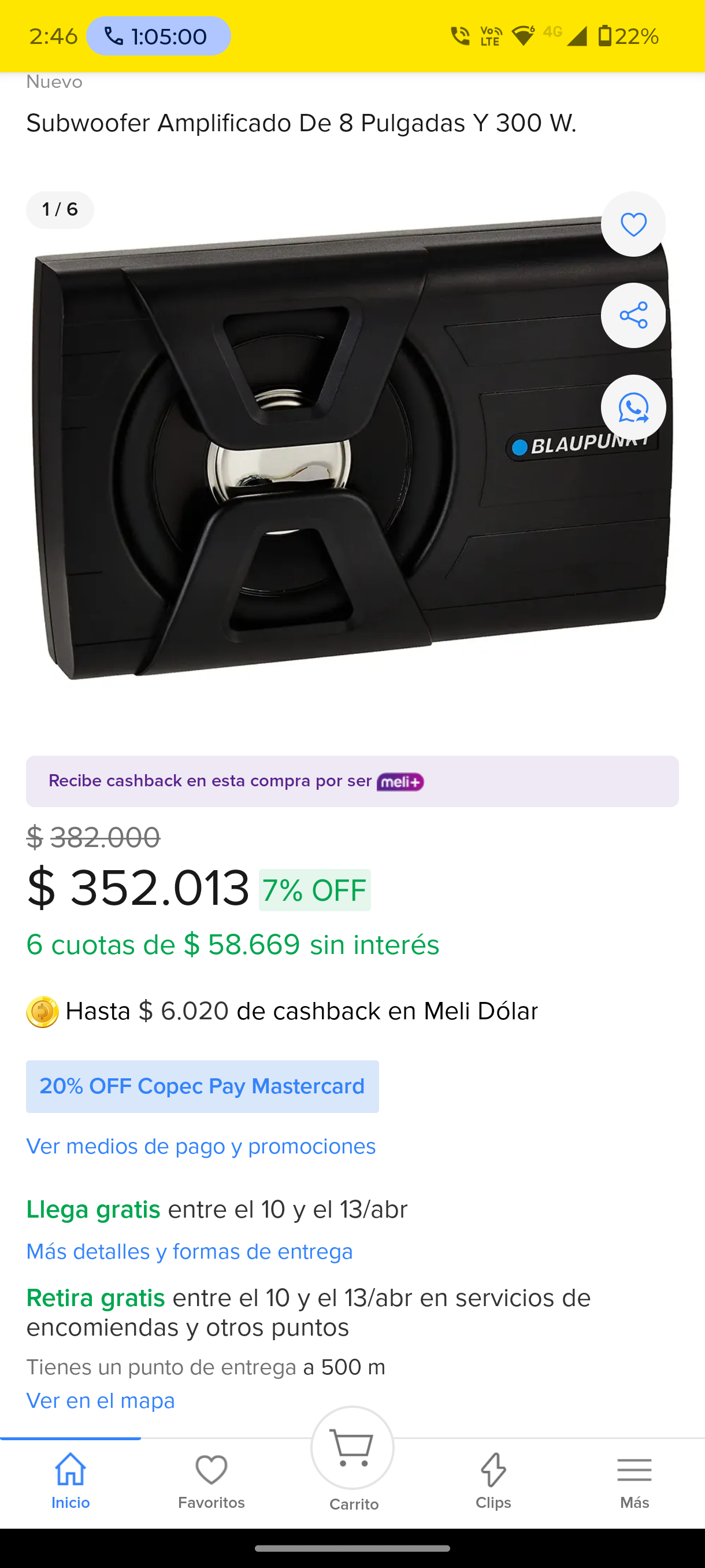 Subwoofer Blaupunkt activo - 5