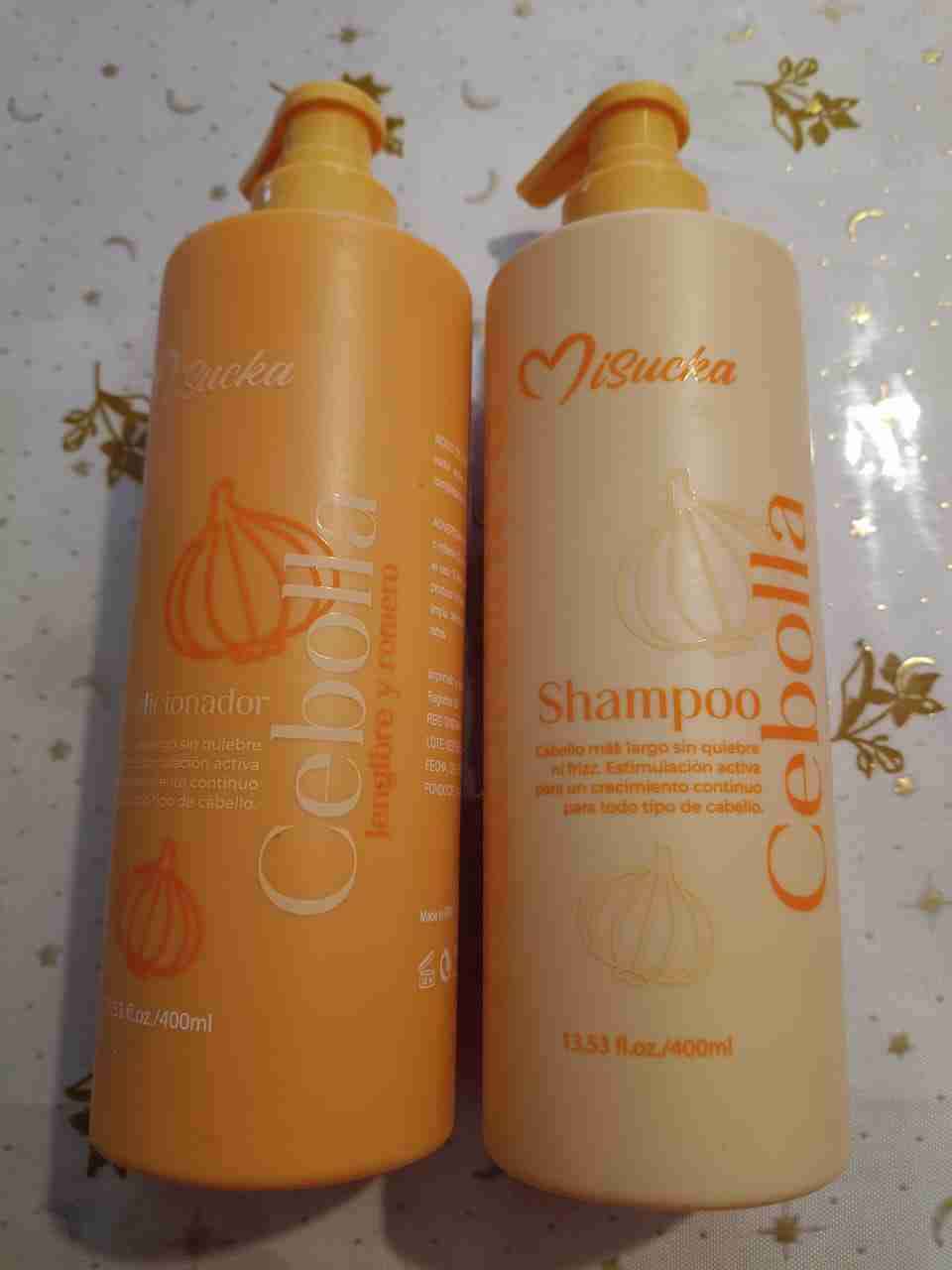 Set de shampoo y acondicionador cebolla