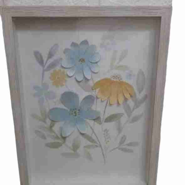Cuadro decorativo  de flores en relieve - miniatura 1