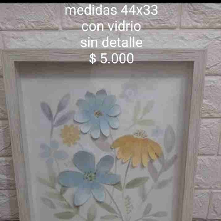 Cuadro decorativo  de flores en relieve - miniatura 2