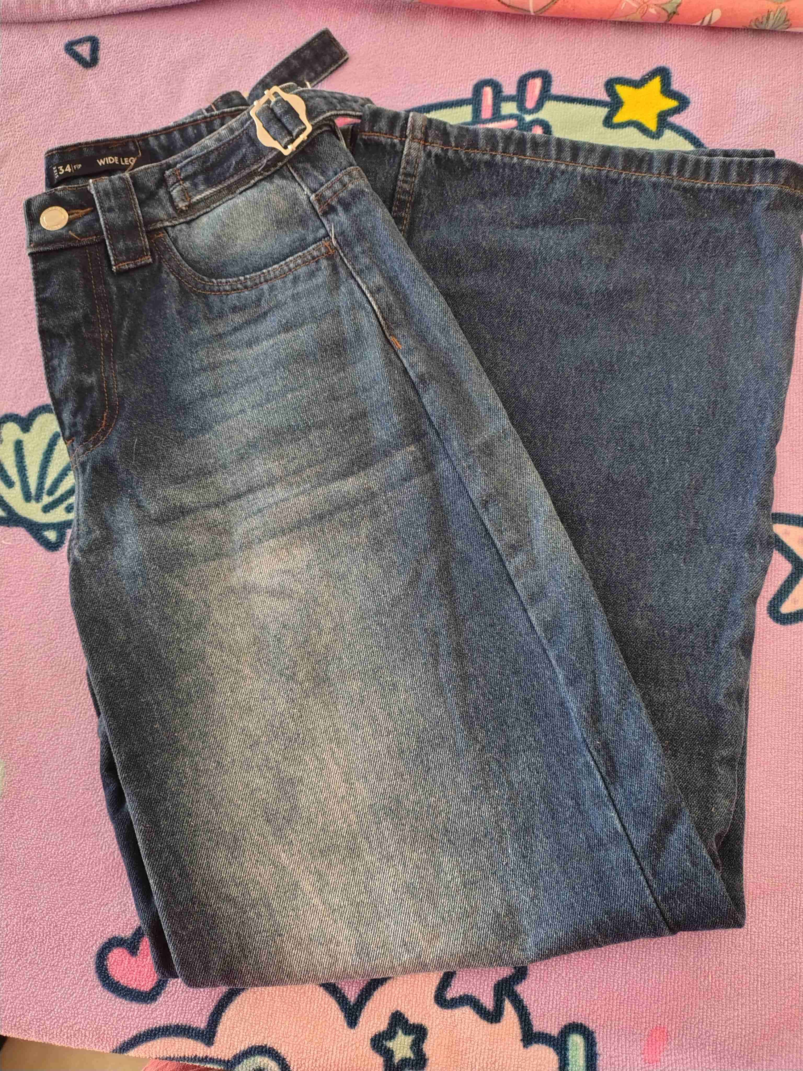 Jeans anchos azul oscuro