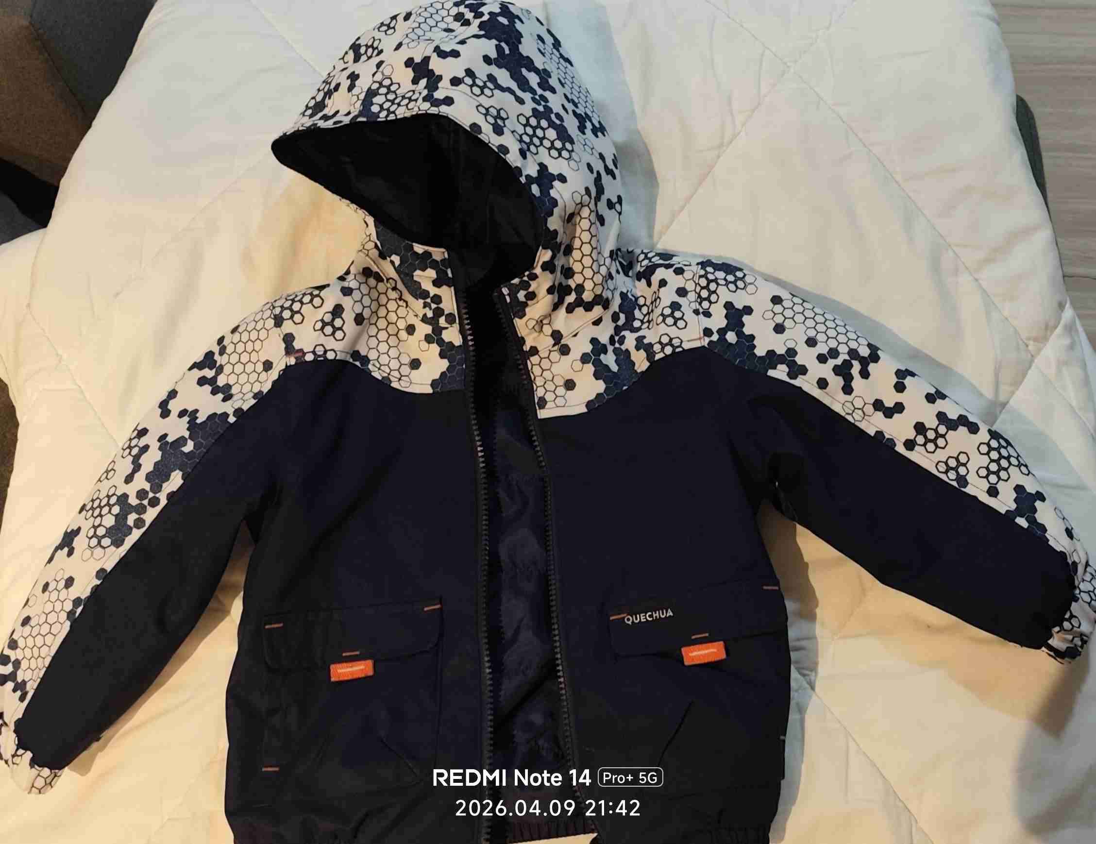 Chaqueta infantil azul Quechua reversible - miniatura 1