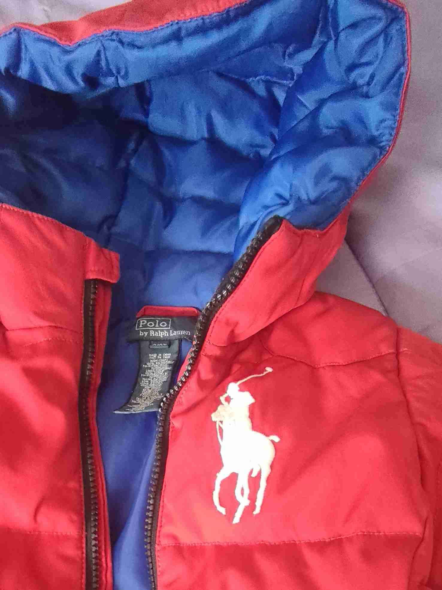 Chaqueta roja para niño Polo de plumas - miniatura 4