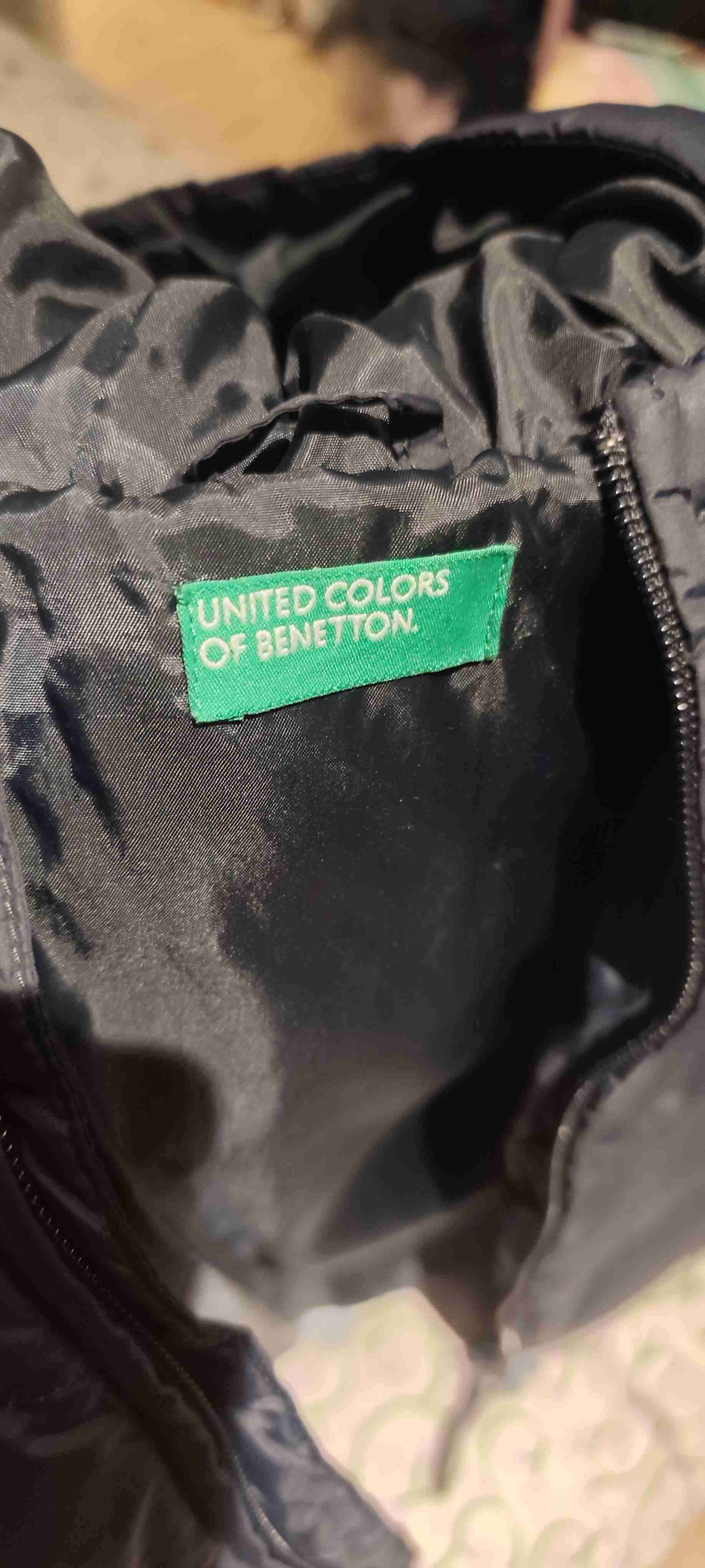 Chaqueta de pluma negra infantil Benetton - miniatura 2